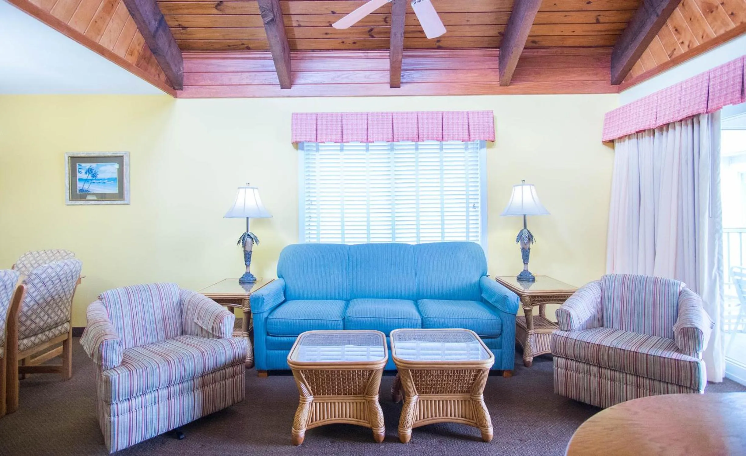 Living room in GetAways at Soundside Holiday Beach Resort