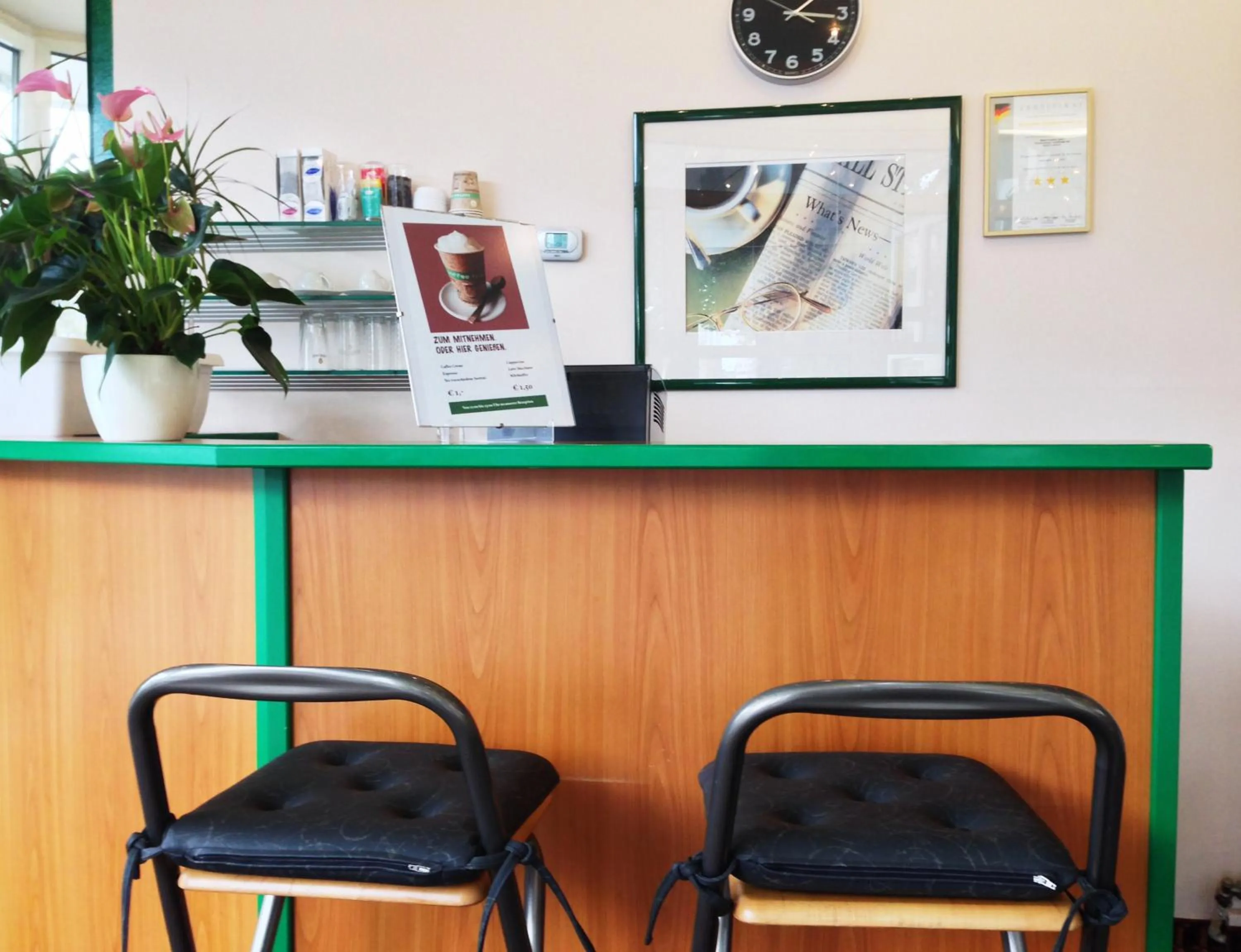 Lobby or reception in Motel Frankfurt