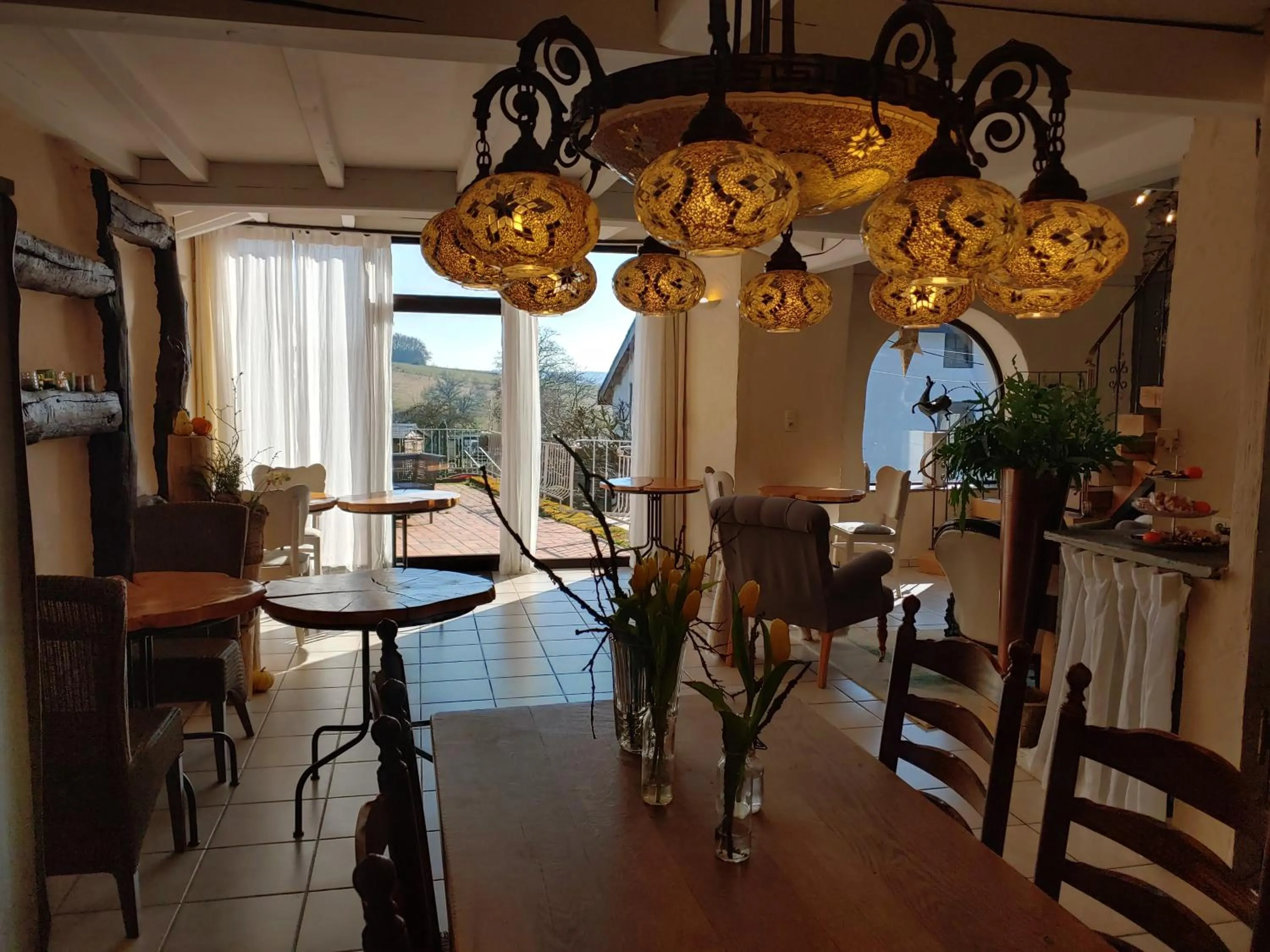 Dining area in La Vie en Rose hotel