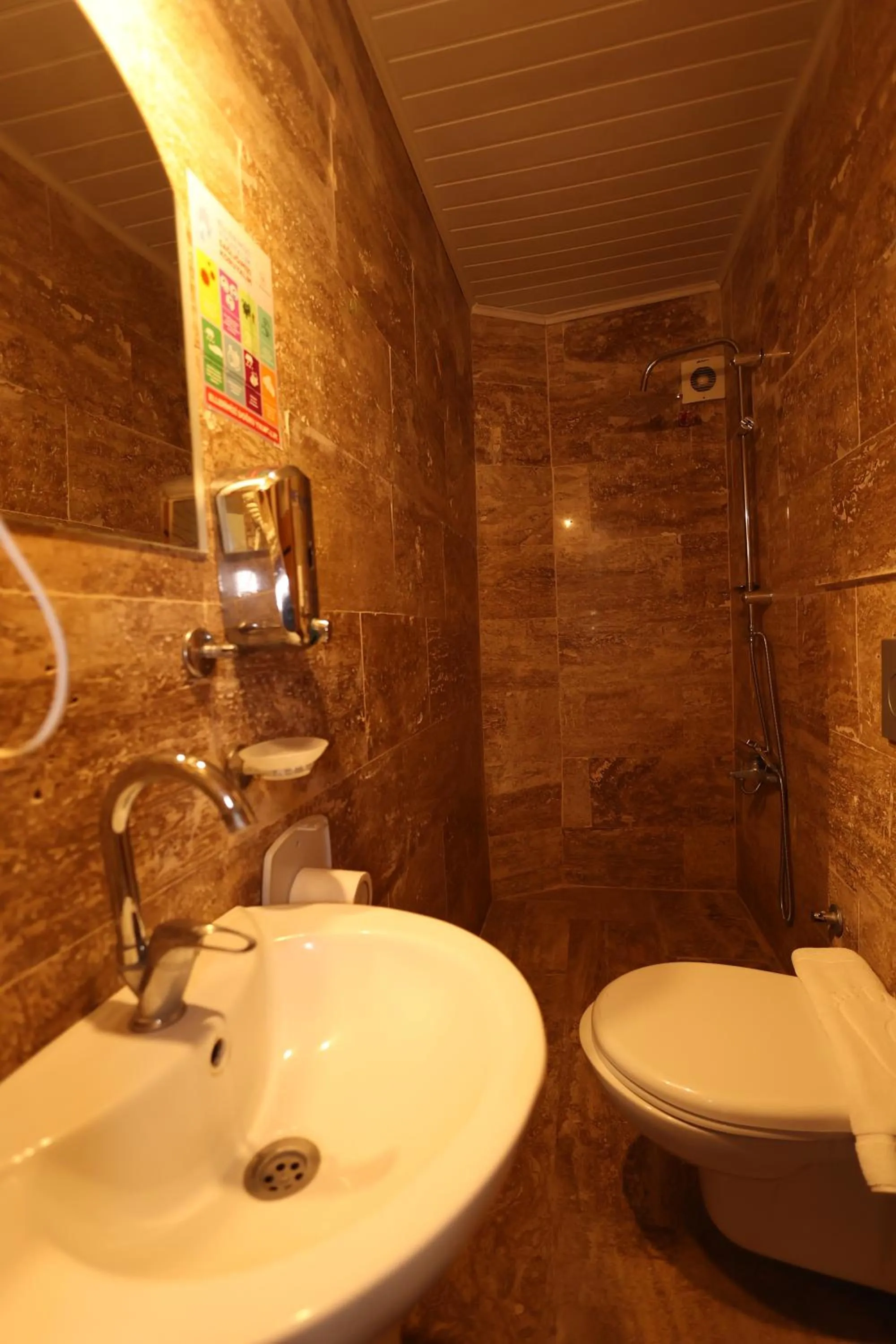 Shower in Lucky Luke Stone House