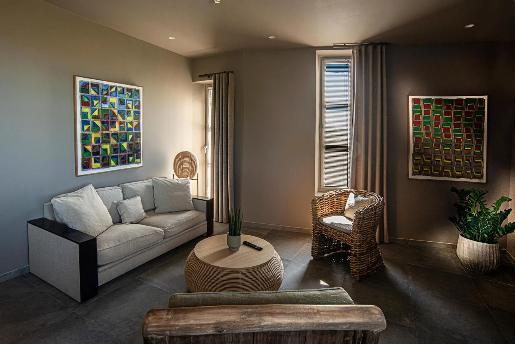 Living room in The view of Montpeyroux