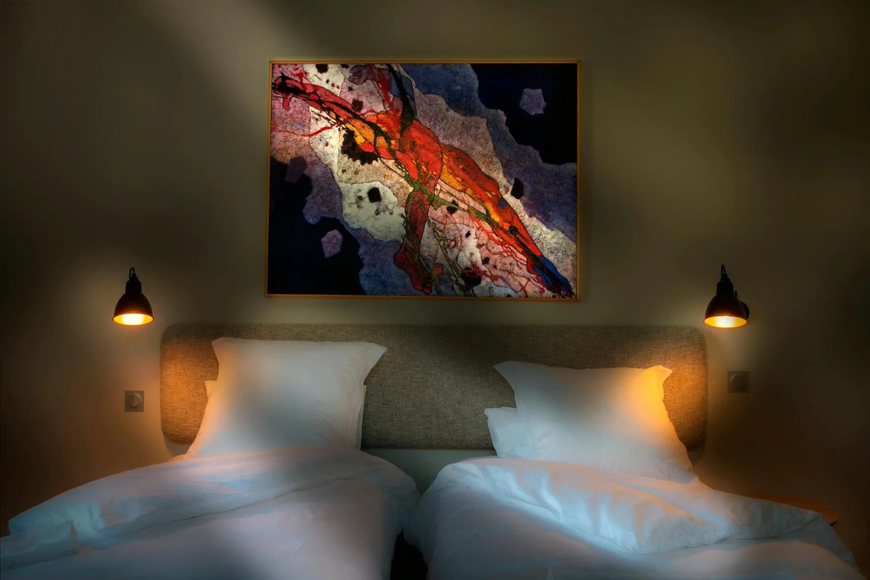 Bed in The view of Montpeyroux