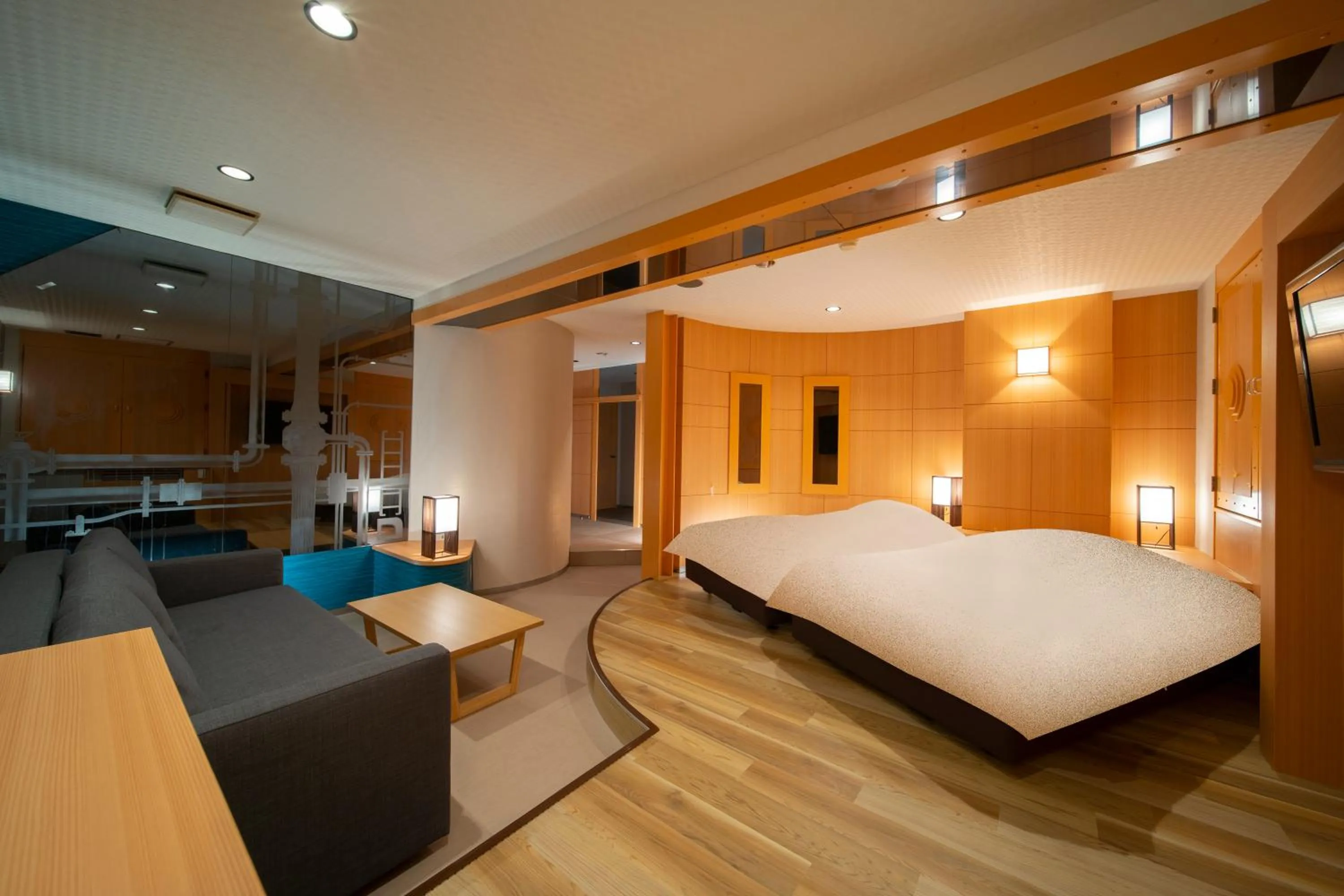 Bed in Royal Hotel Uohachi Bettei