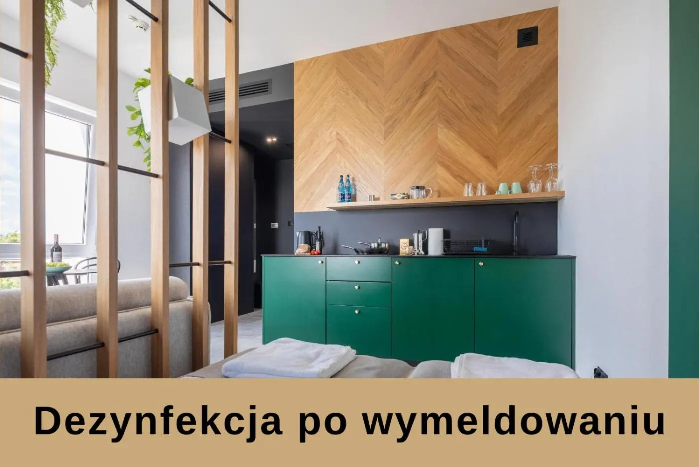 Coffee/tea facilities, Bed in TOP Garden Aparthotel