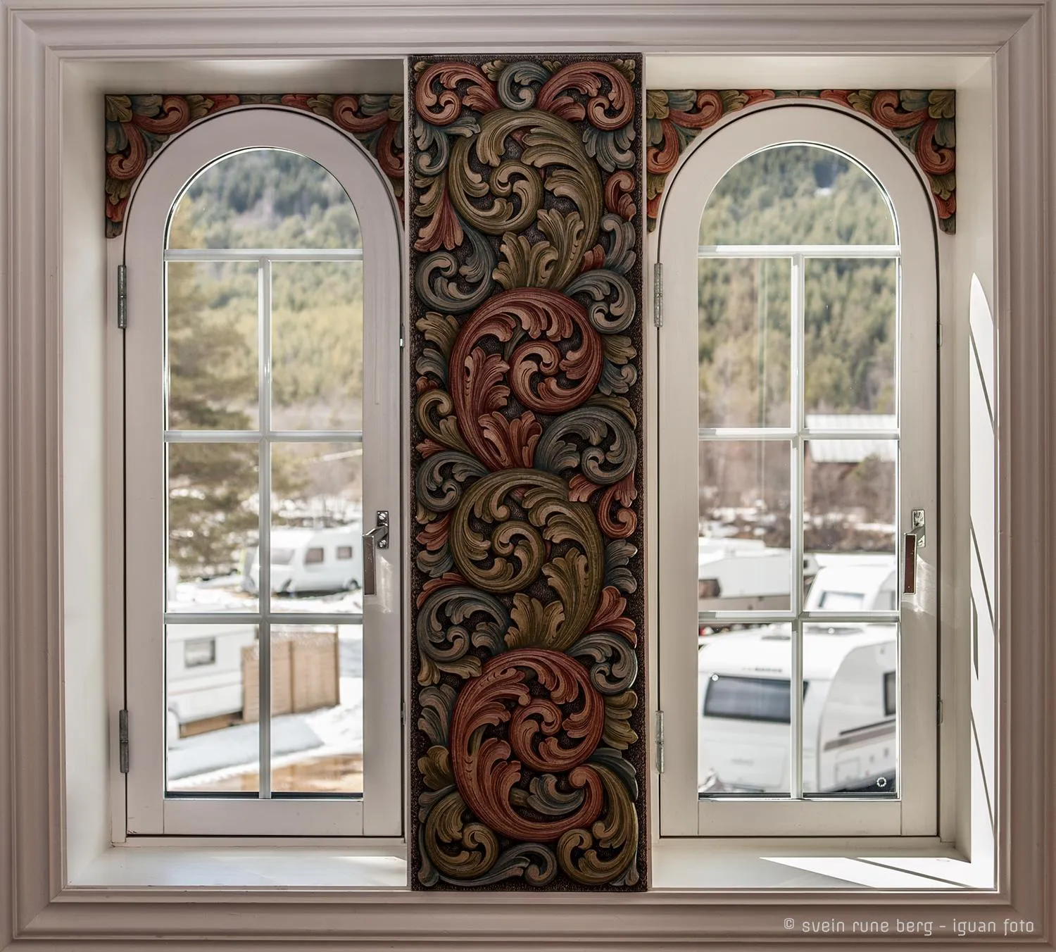 Decorative detail in Toftemo Turiststasjon