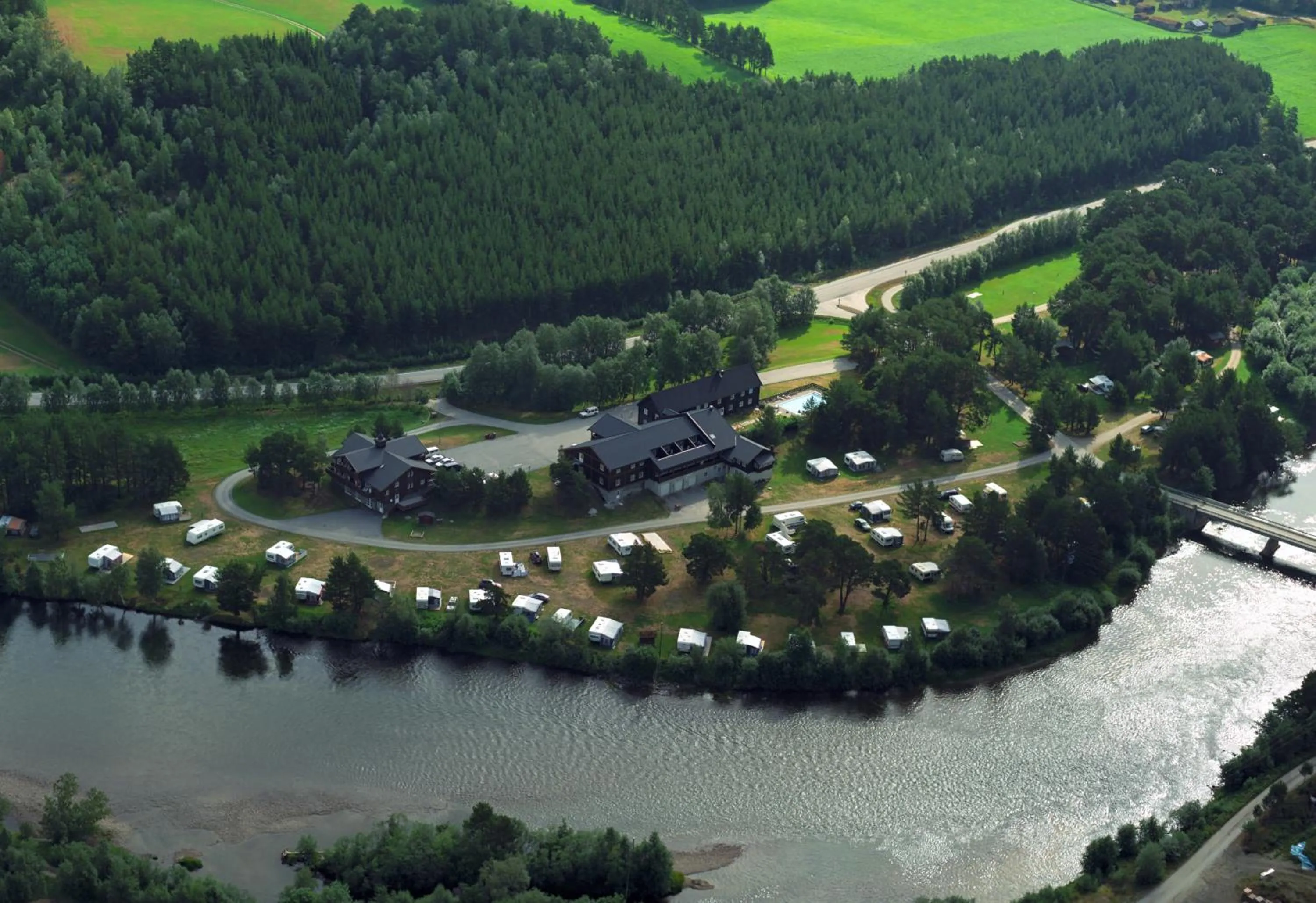 Bird's eye view in Toftemo Turiststasjon