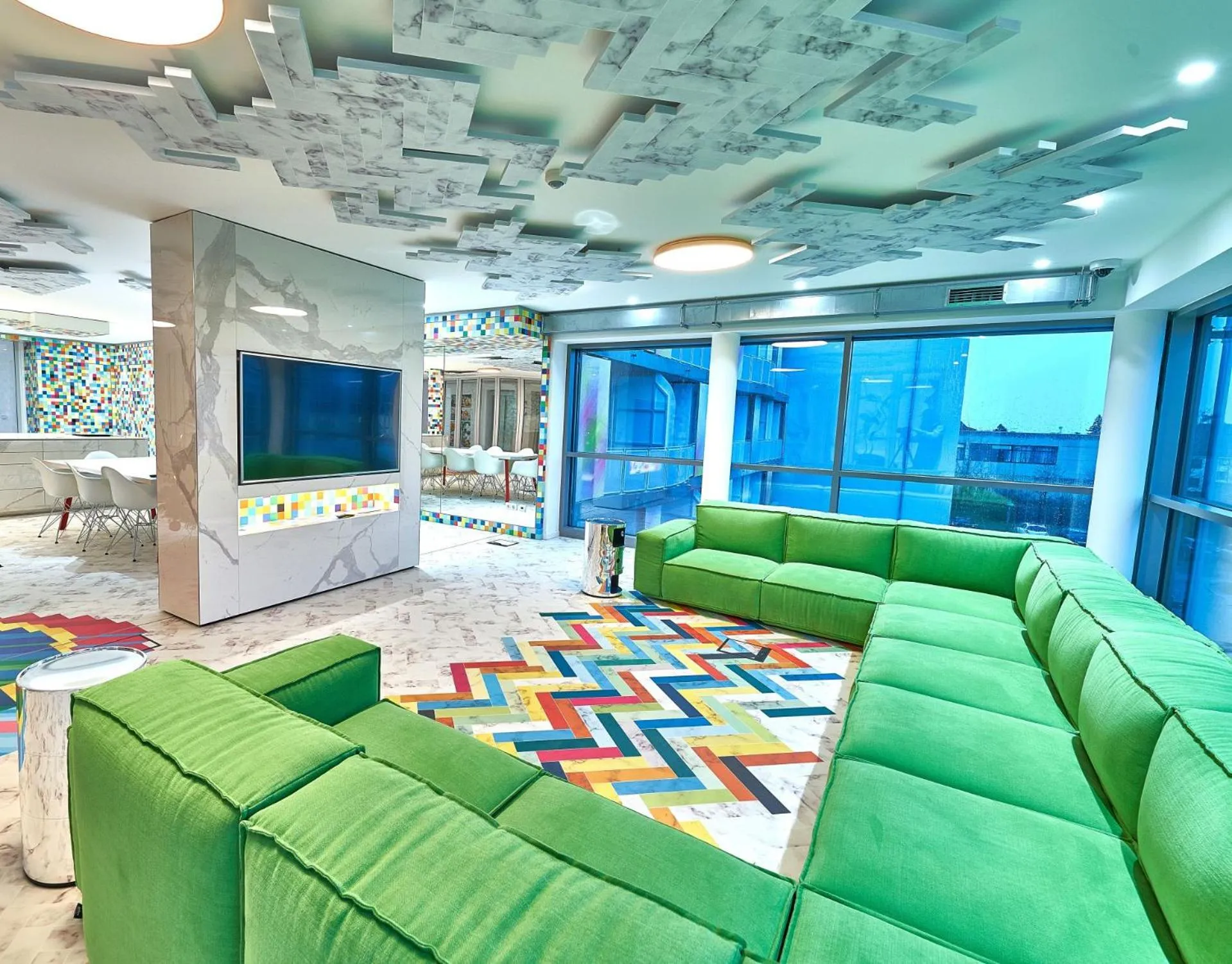 Communal kitchen in The Brucklyn Apartments