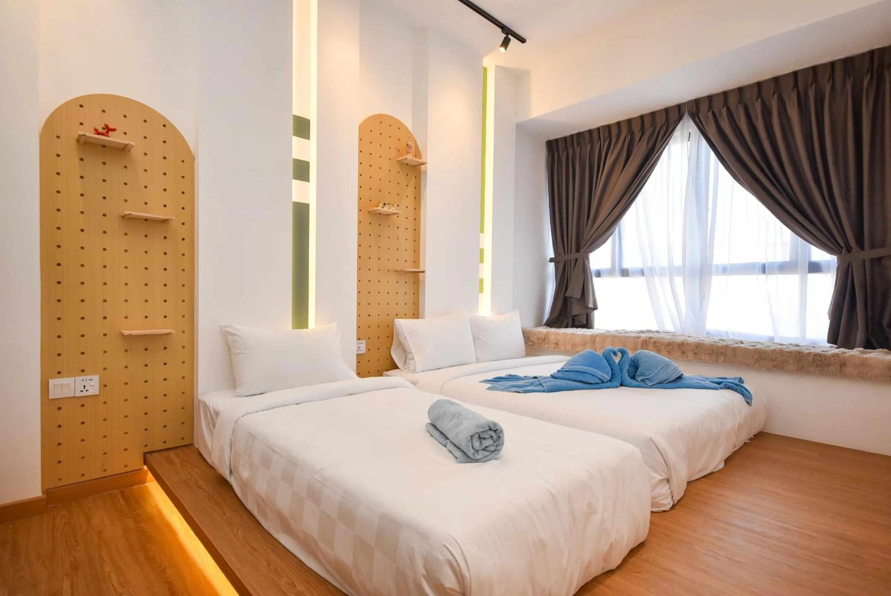 Bed in Country Garden Seaview Suite by Nest Home at Danga Bay