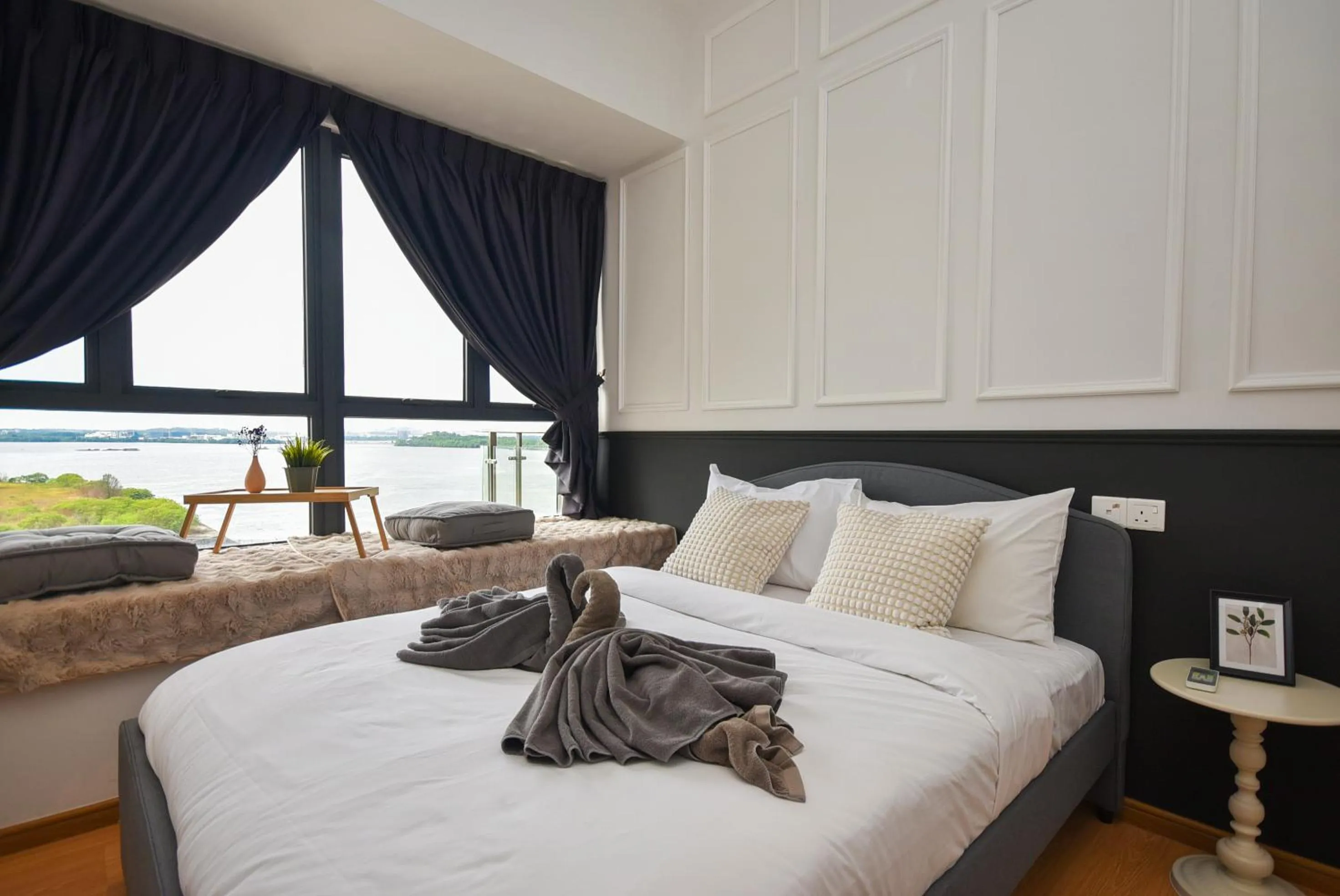 Bedroom, Bed in Country Garden Seaview Suite by Nest Home at Danga Bay