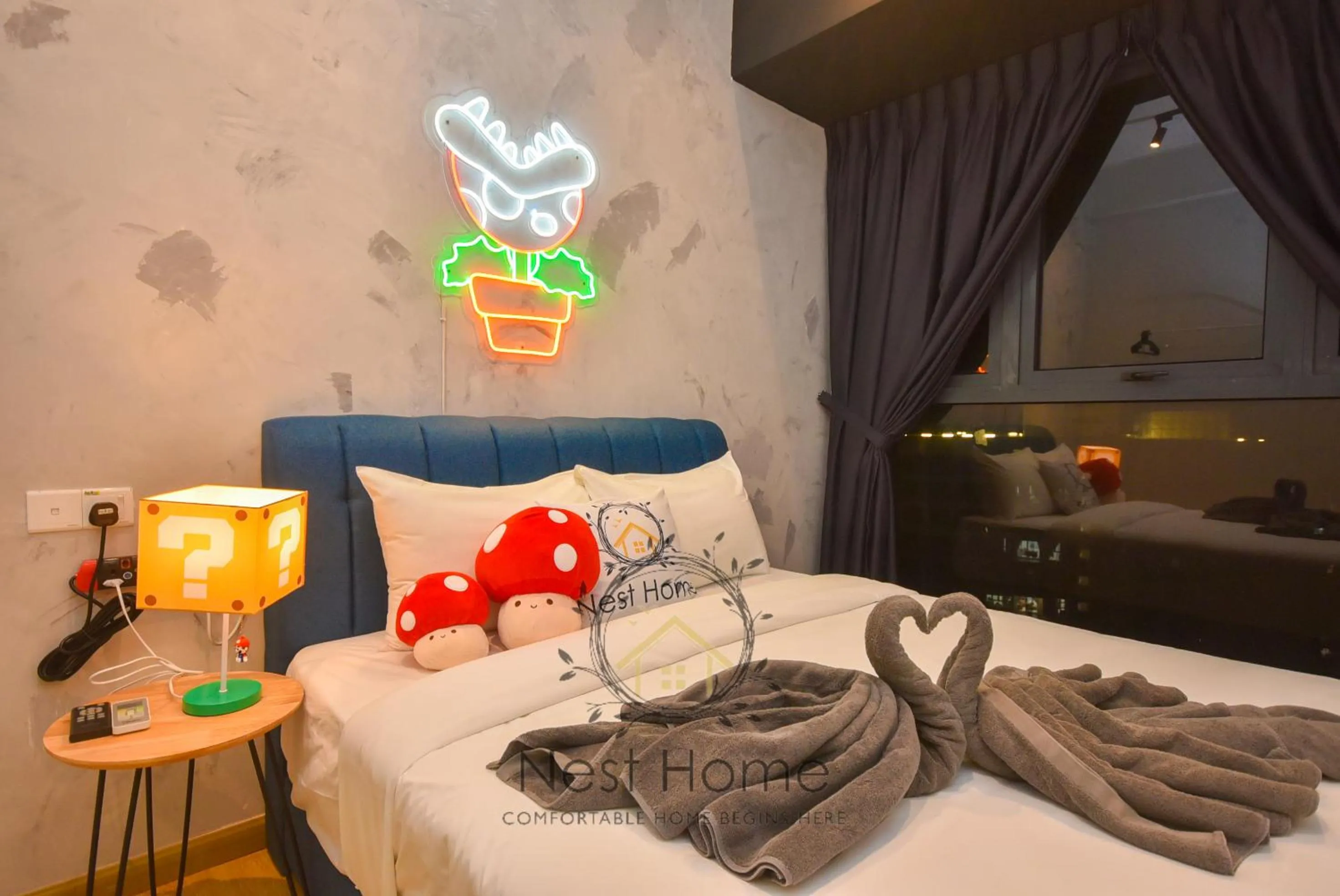 Bedroom, Bed in Country Garden Seaview Suite by Nest Home at Danga Bay