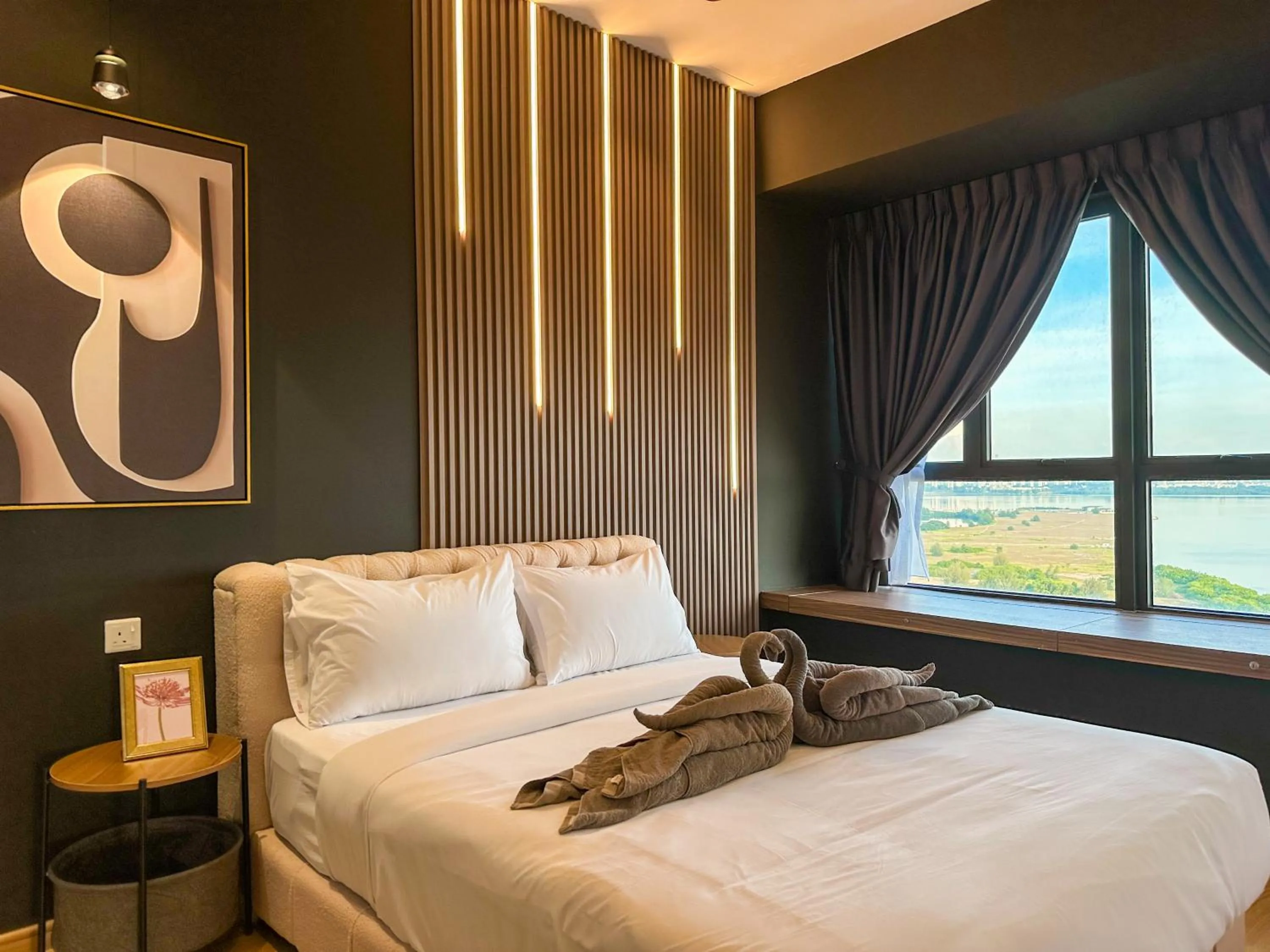Bedroom, Bed in Country Garden Seaview Suite by Nest Home at Danga Bay