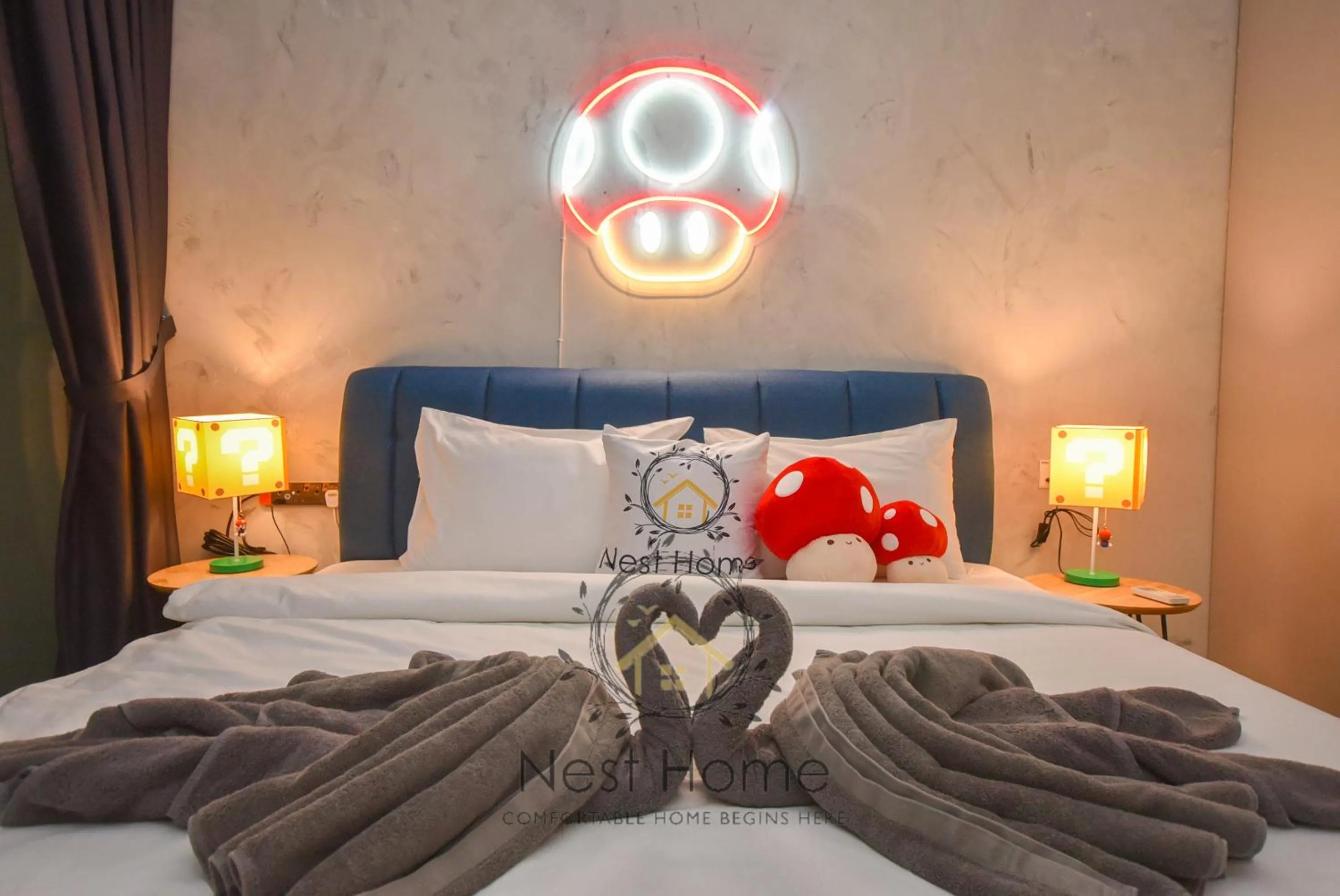 Bedroom, Bed in Country Garden Seaview Suite by Nest Home at Danga Bay