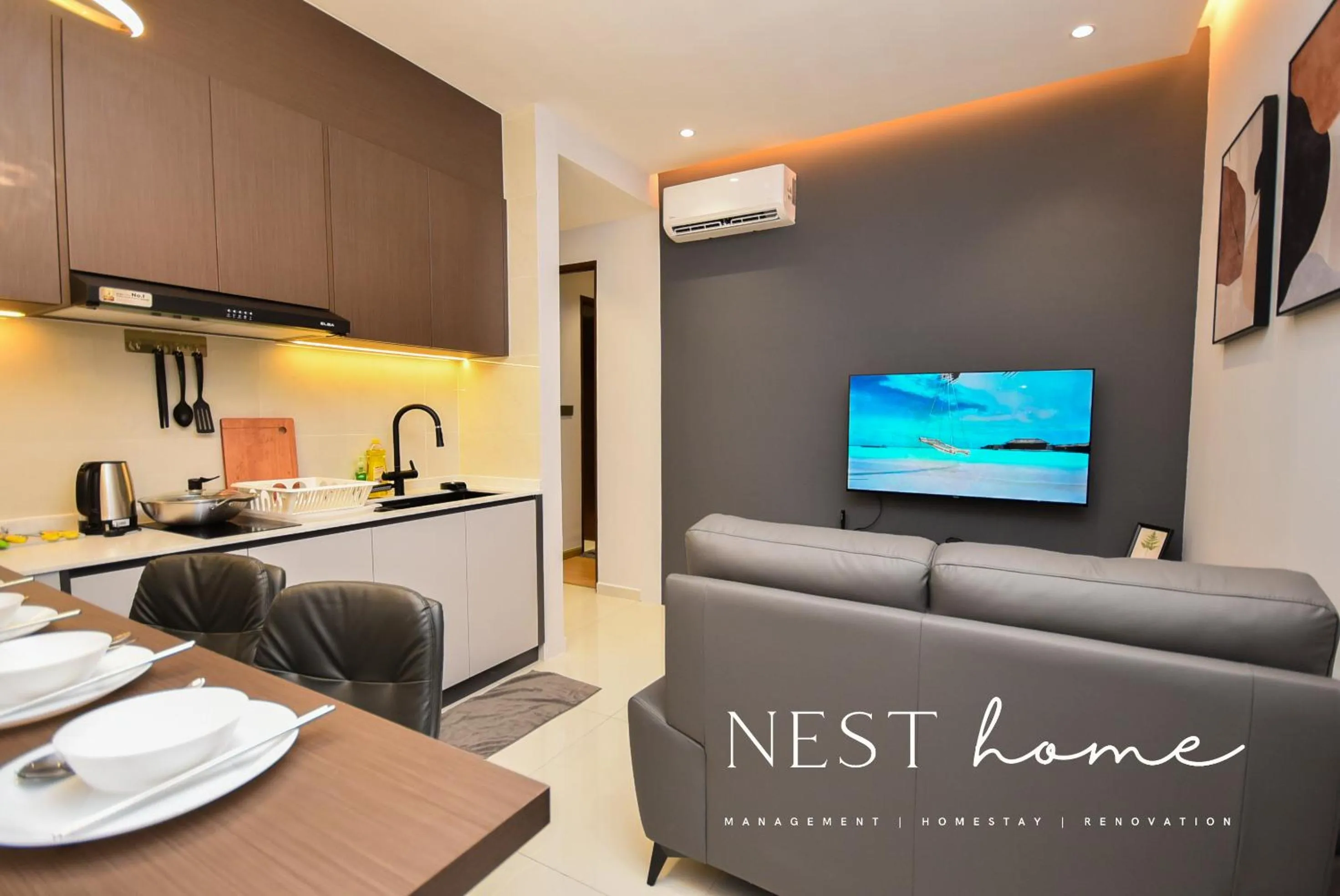 Kitchen or kitchenette in Country Garden Seaview Suite by Nest Home at Danga Bay