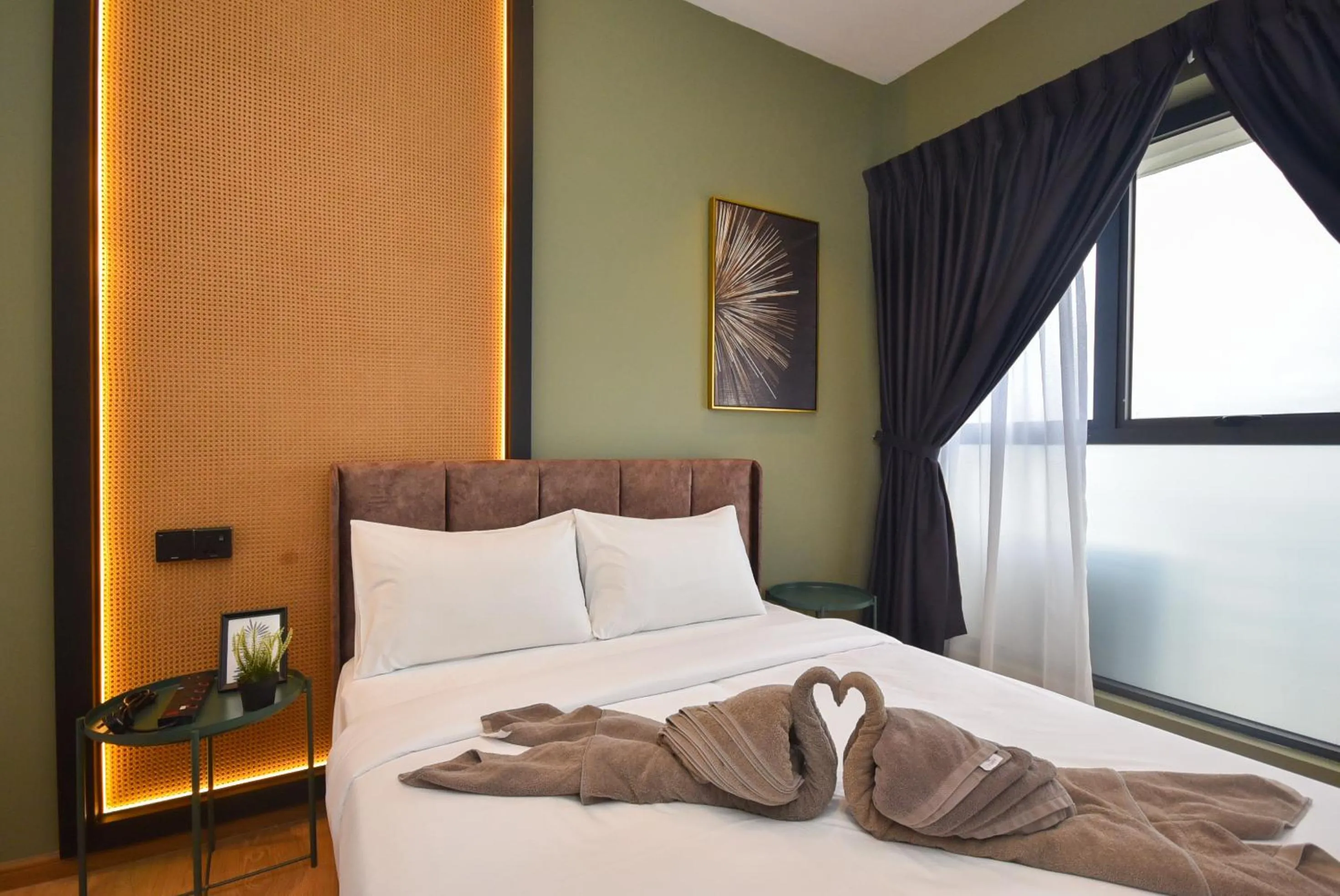 Bed in Country Garden Seaview Suite by Nest Home at Danga Bay