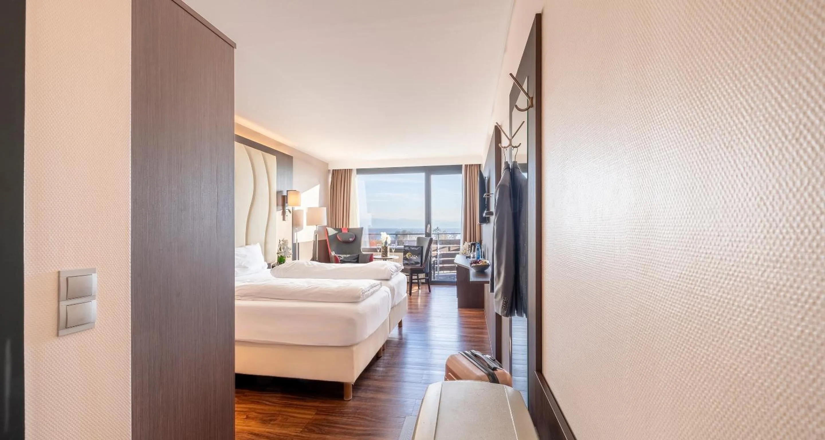 Photo of the whole room, Bed in PLAZA Hotel Föhr am Bodensee