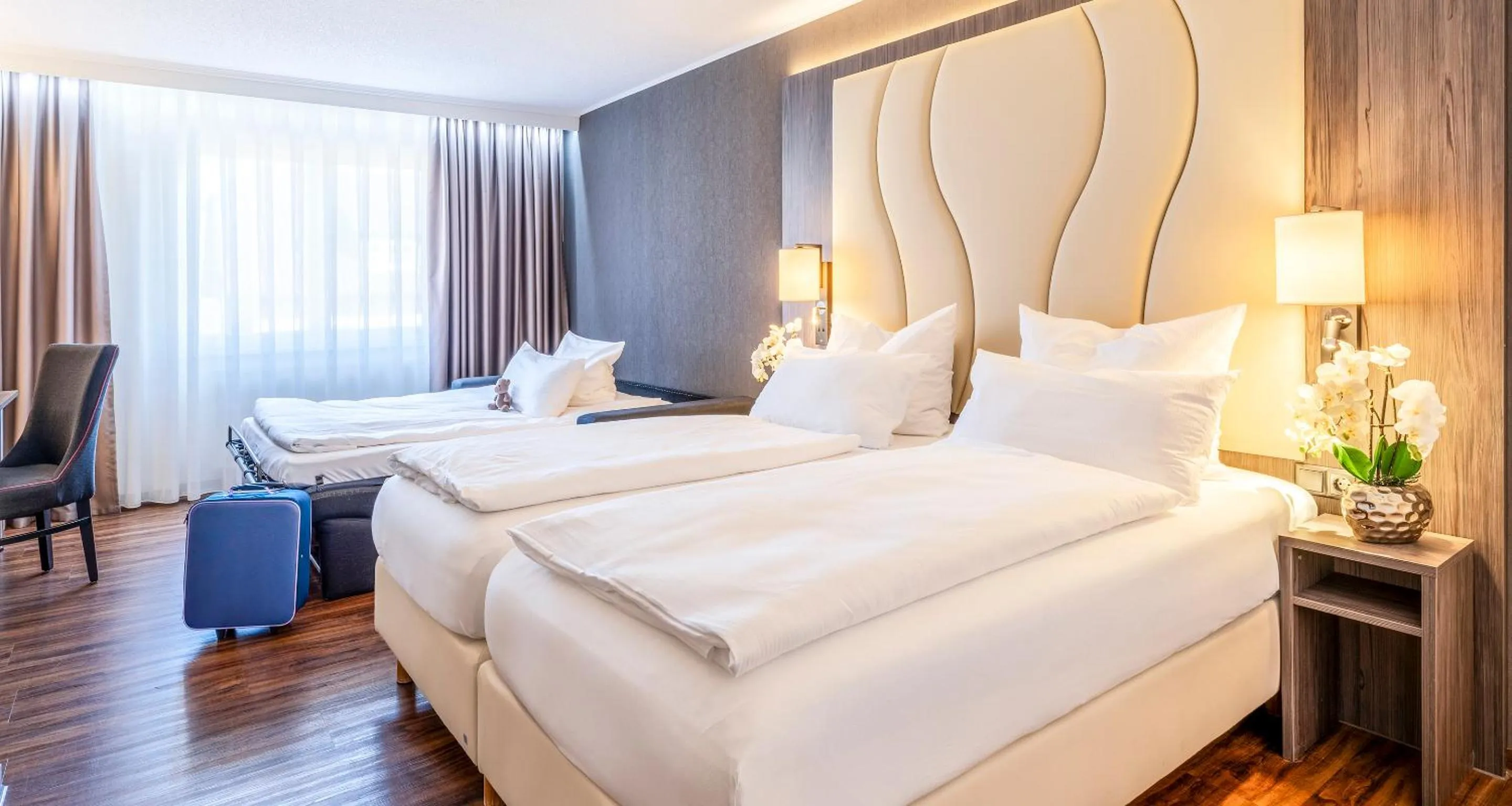 Bed in PLAZA Hotel Buchhorner Hof