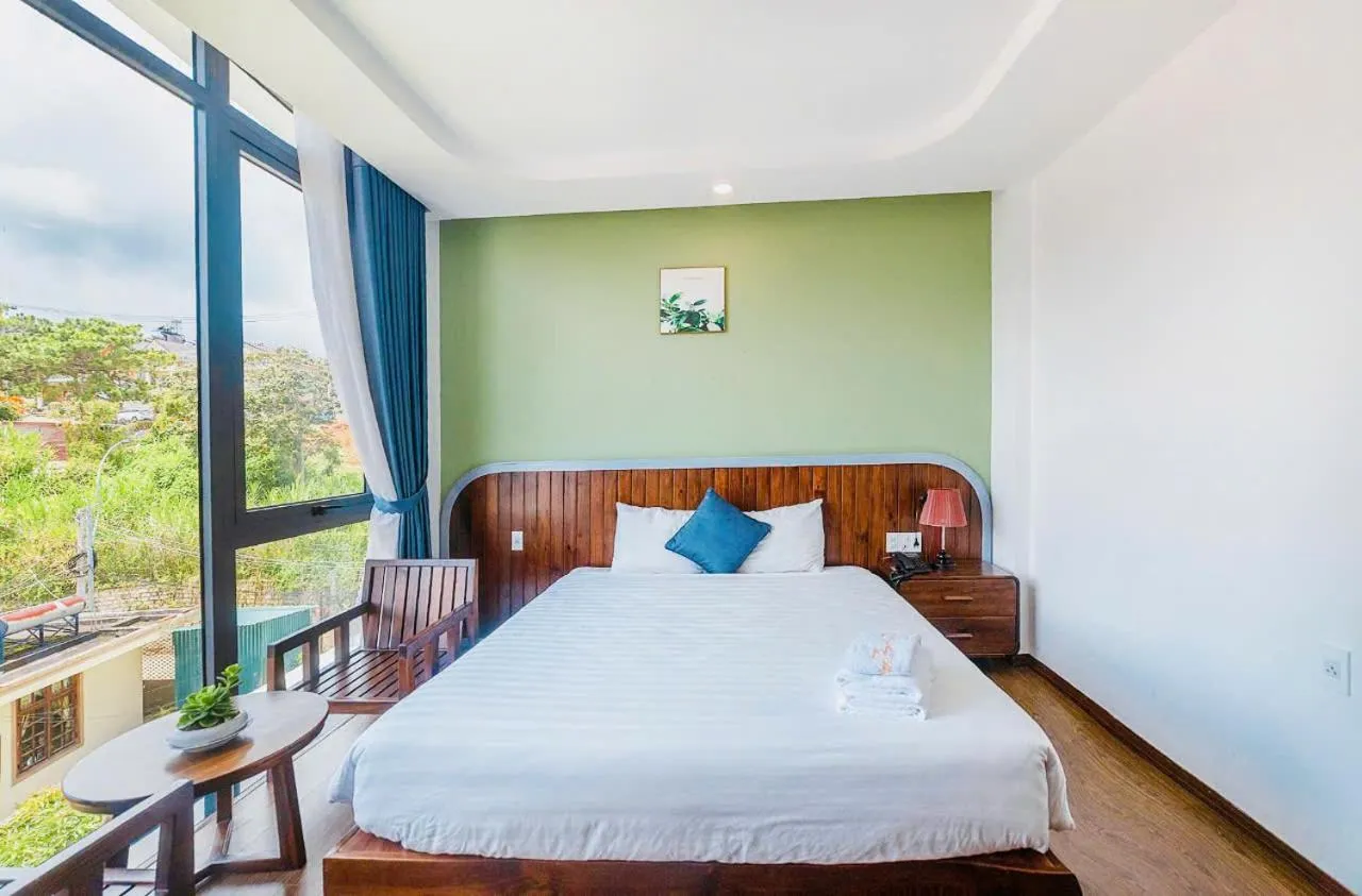 Bed in Mega Sky Dalat Hotel