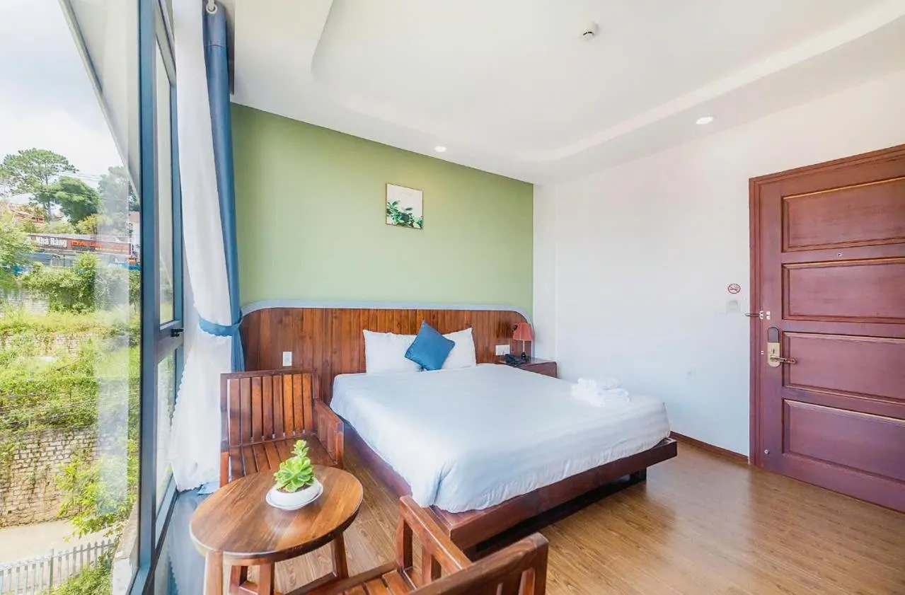 Bed in Mega Sky Dalat Hotel