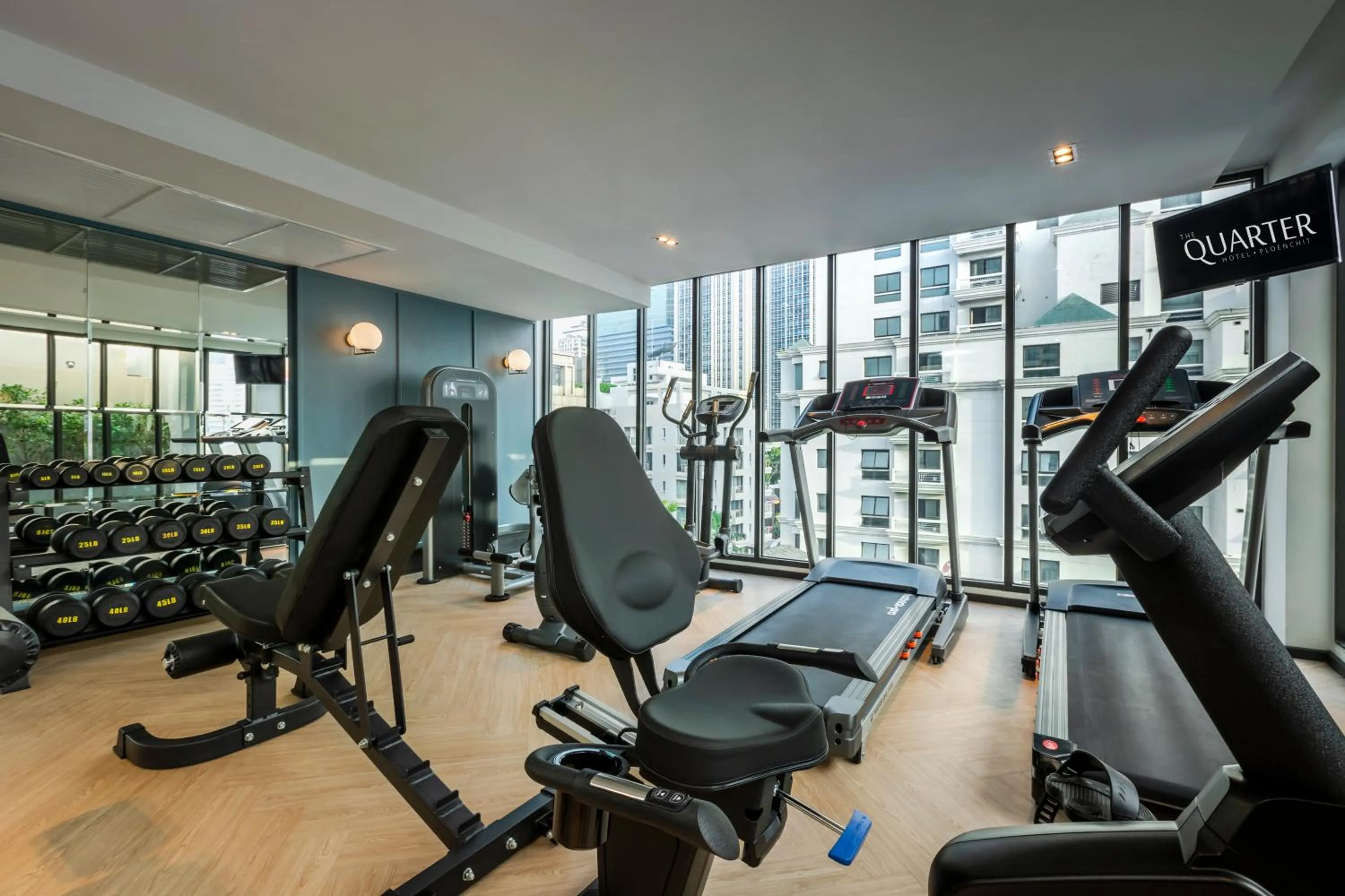 Fitness centre/facilities in The Quarter Ploenchit by UHG