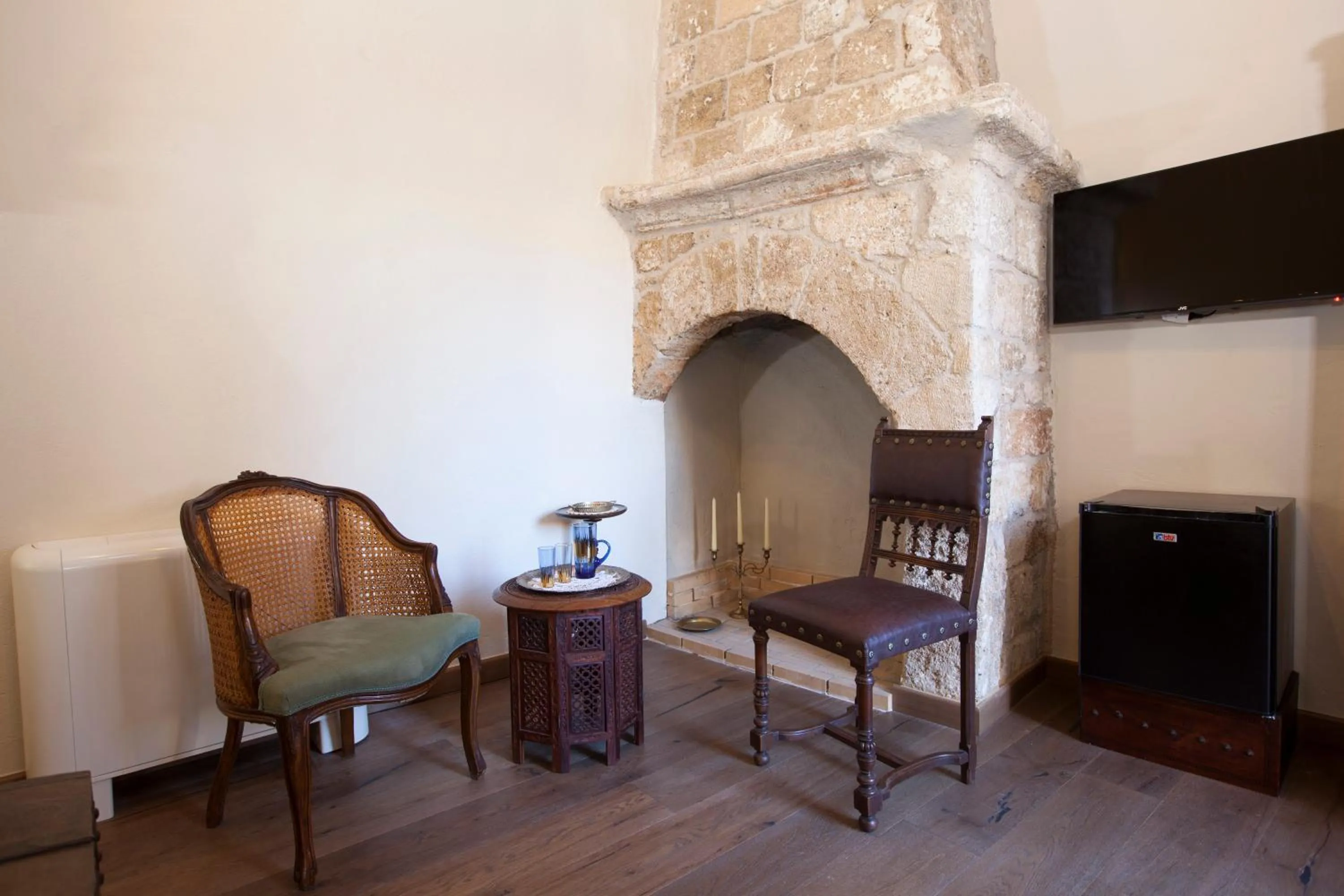 Seating area in Porolithos Boutique Hotel
