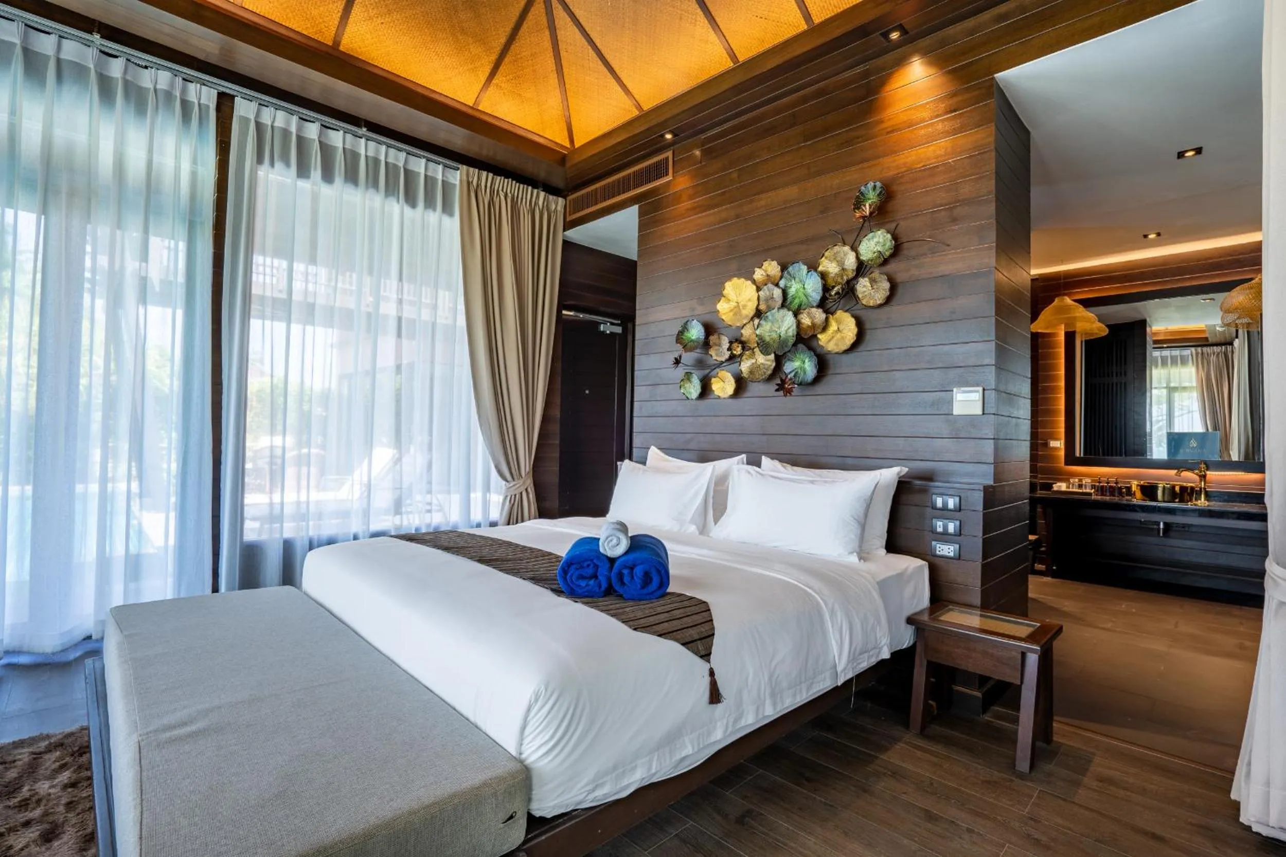 Bed in Nirvana Beach Resort, Koh Lanta SHA Extra Plus