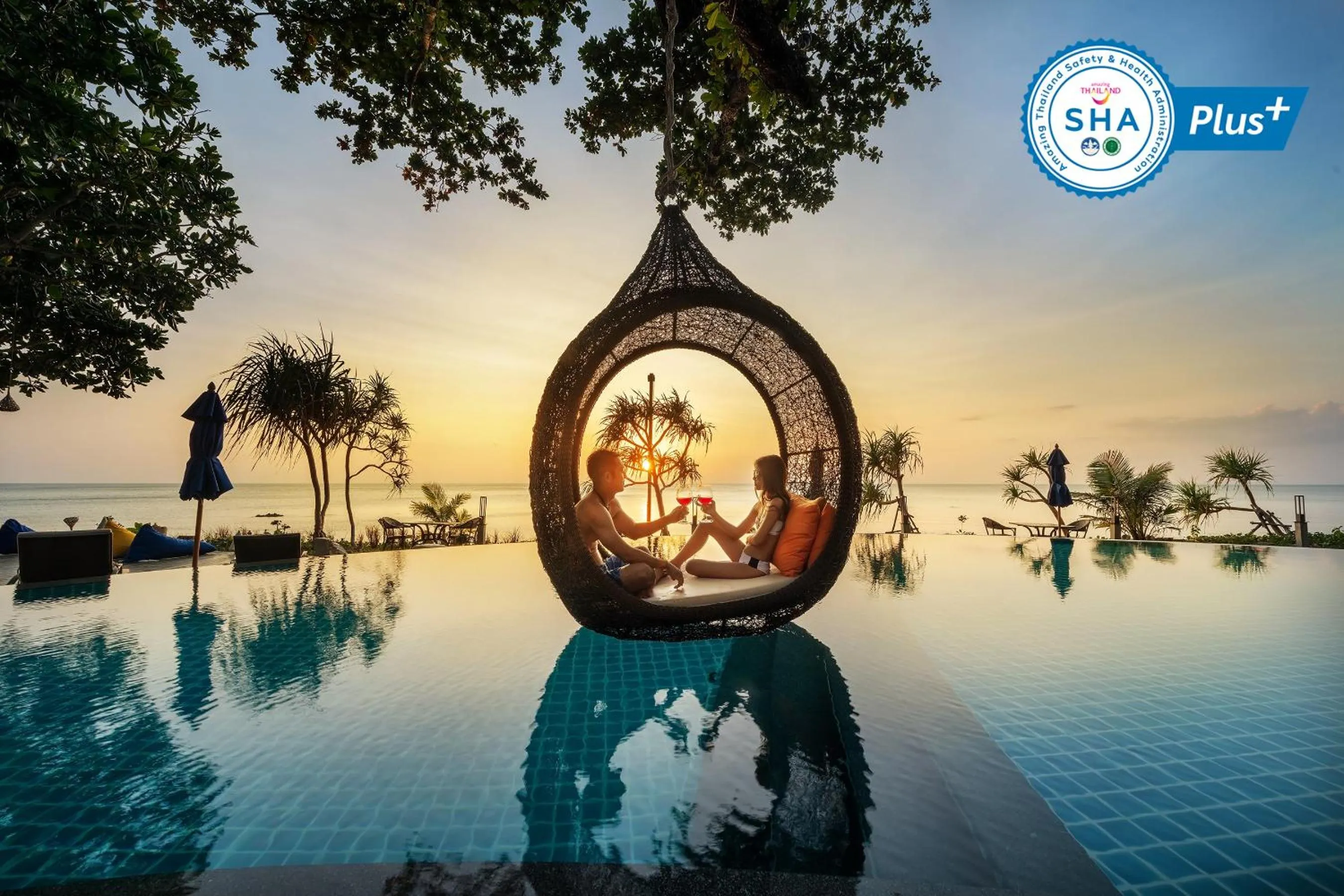 Swimming pool in Nirvana Beach Resort, Koh Lanta SHA Extra Plus