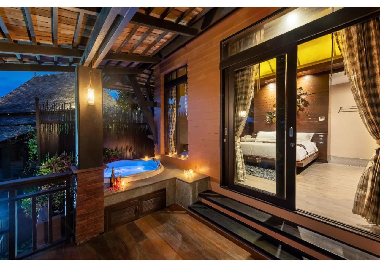 Balcony/Terrace, Bed in Nirvana Beach Resort, Koh Lanta SHA Extra Plus