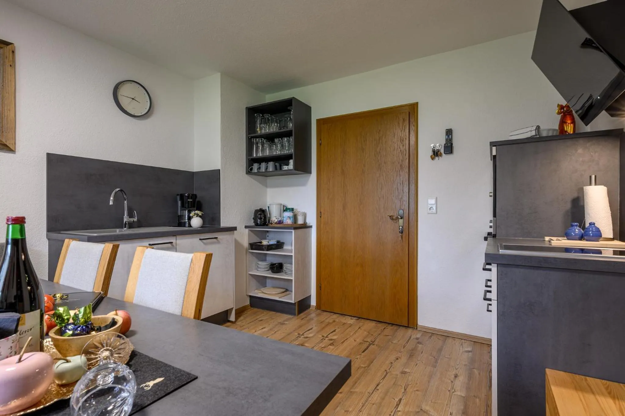 Kitchen or kitchenette in Restaurant Appartements Almdiele