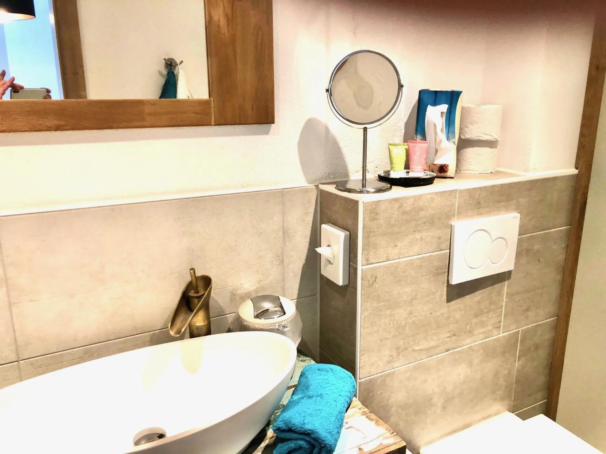 Bathroom in Restaurant Appartements Almdiele