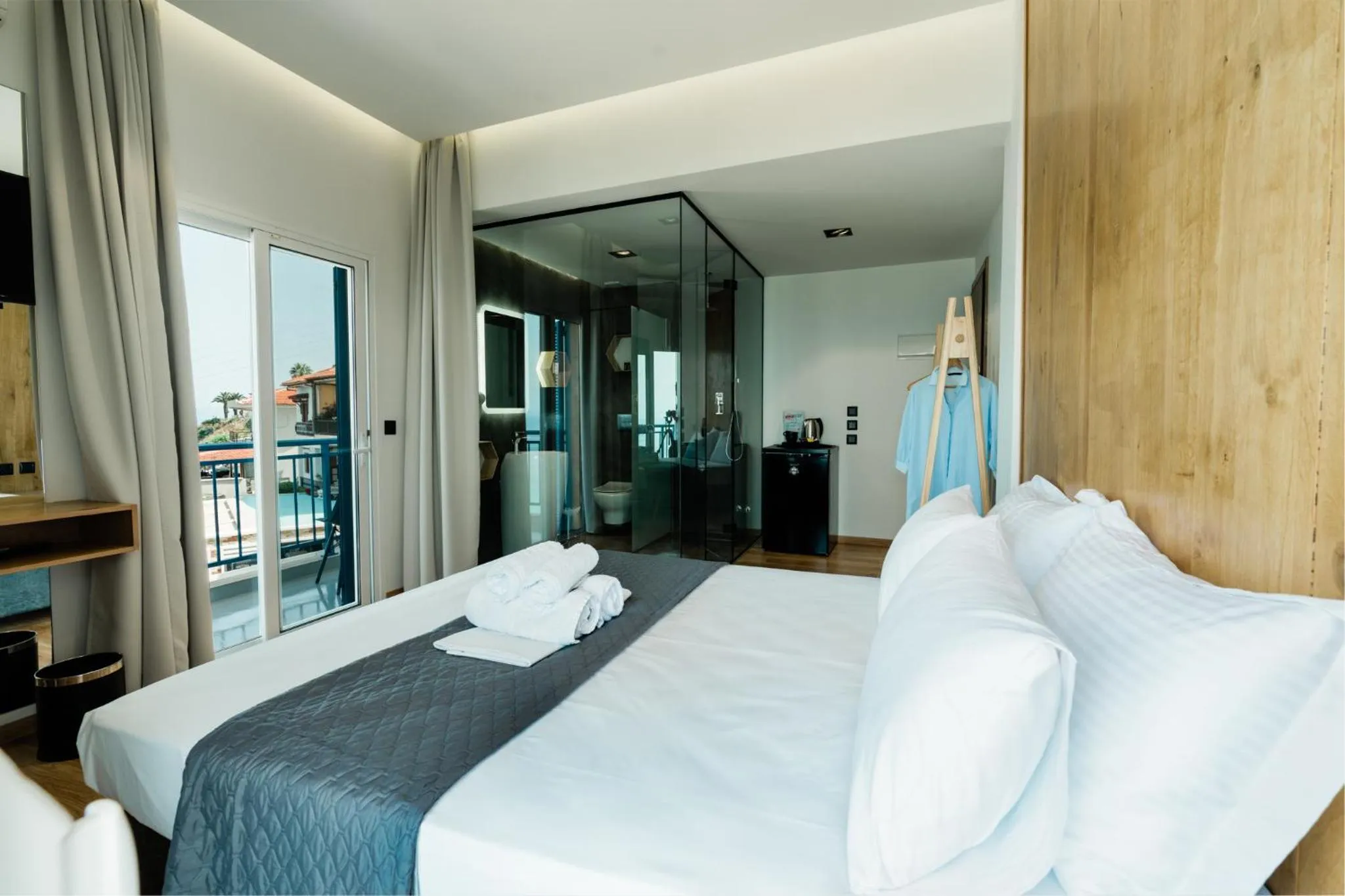 Bed in Vrachos Lofts