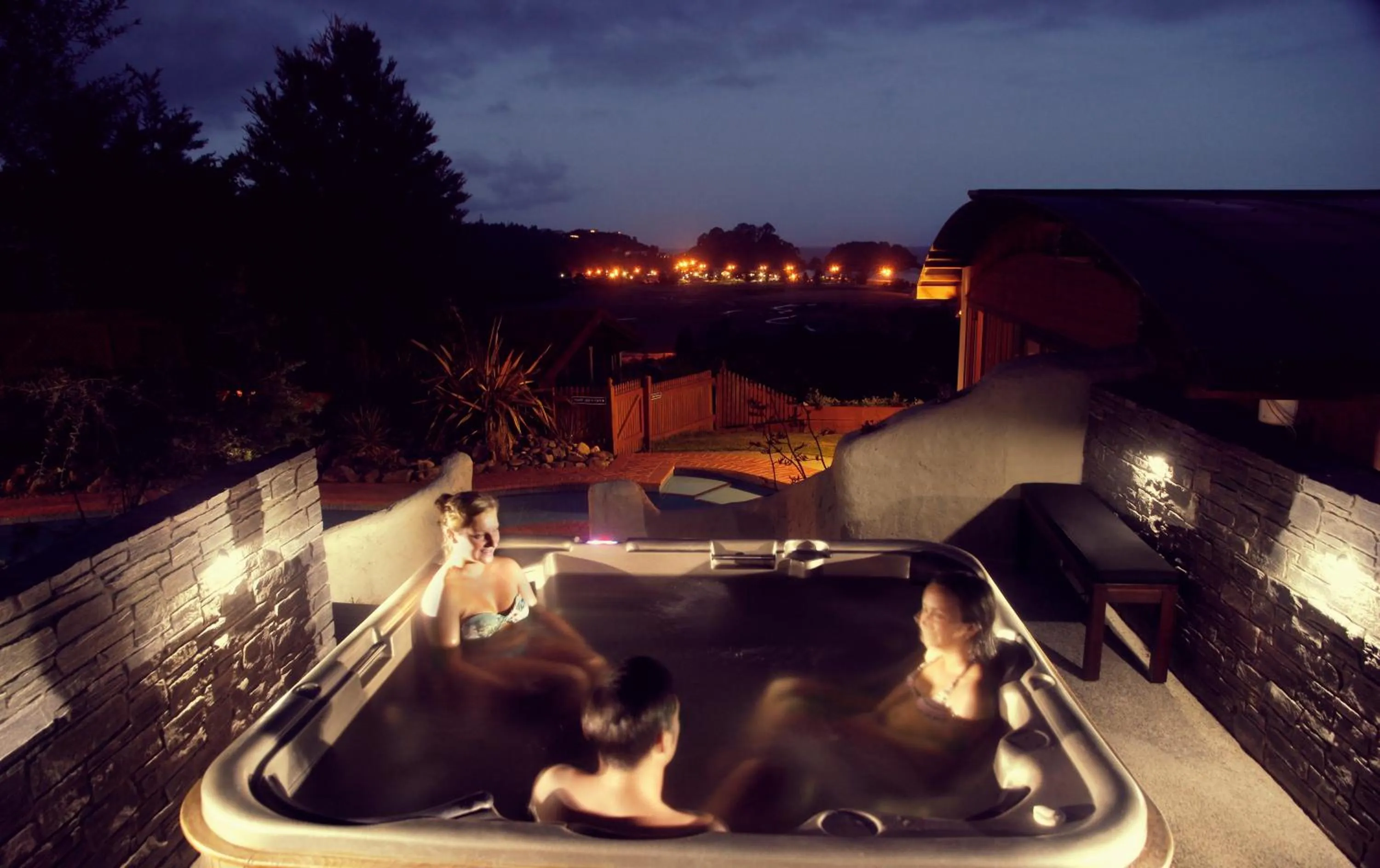 group of guests in Kimi Ora Eco Resort