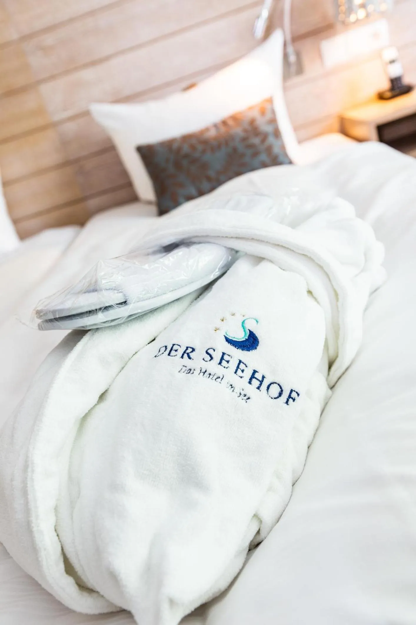 Decorative detail, Bed in Hotel Der Seehof