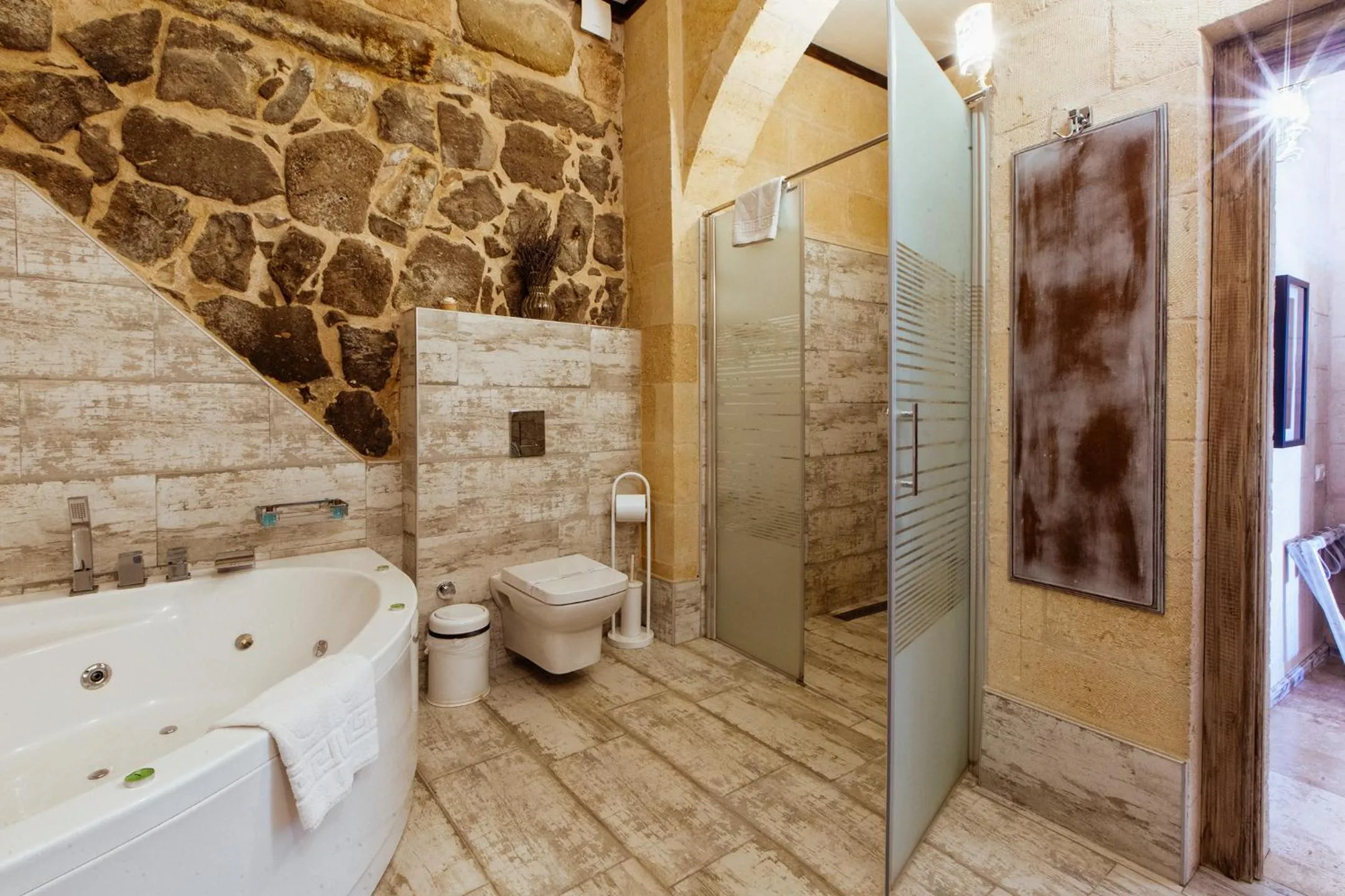 Shower in Karlık Cave Suite Cappadocia