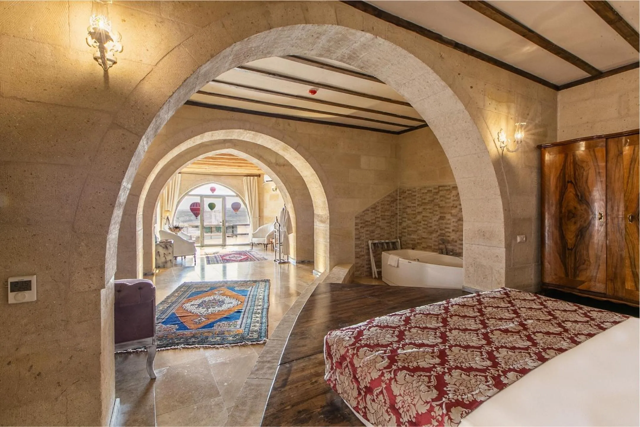 View (from property/room), Bed in Karlık Cave Suite Cappadocia