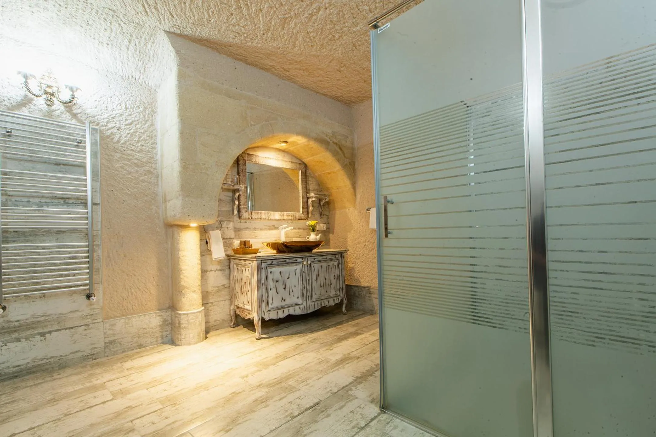 Shower in Karlık Cave Suite Cappadocia