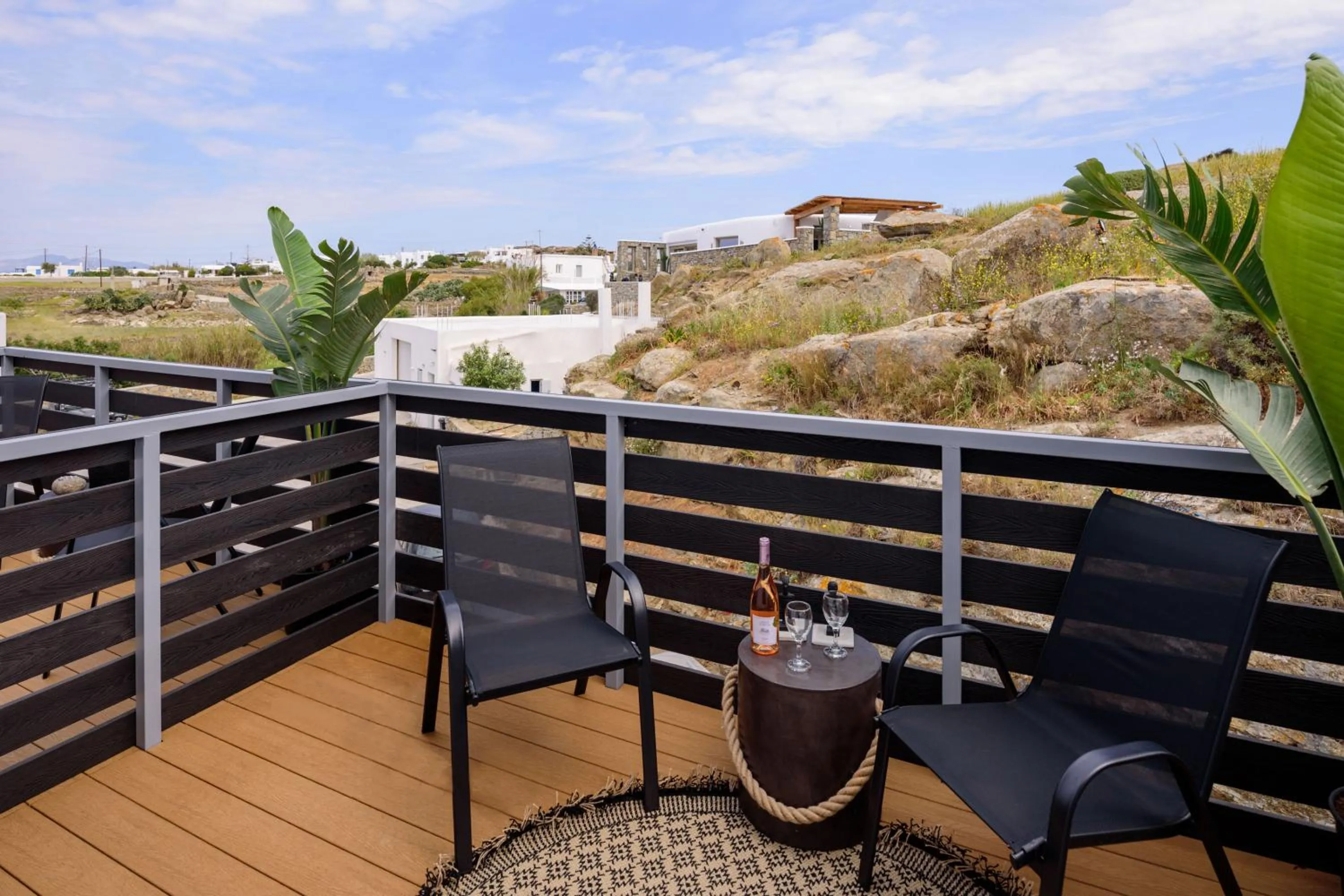 Balcony/Terrace in Vrachos Suites Mykonos