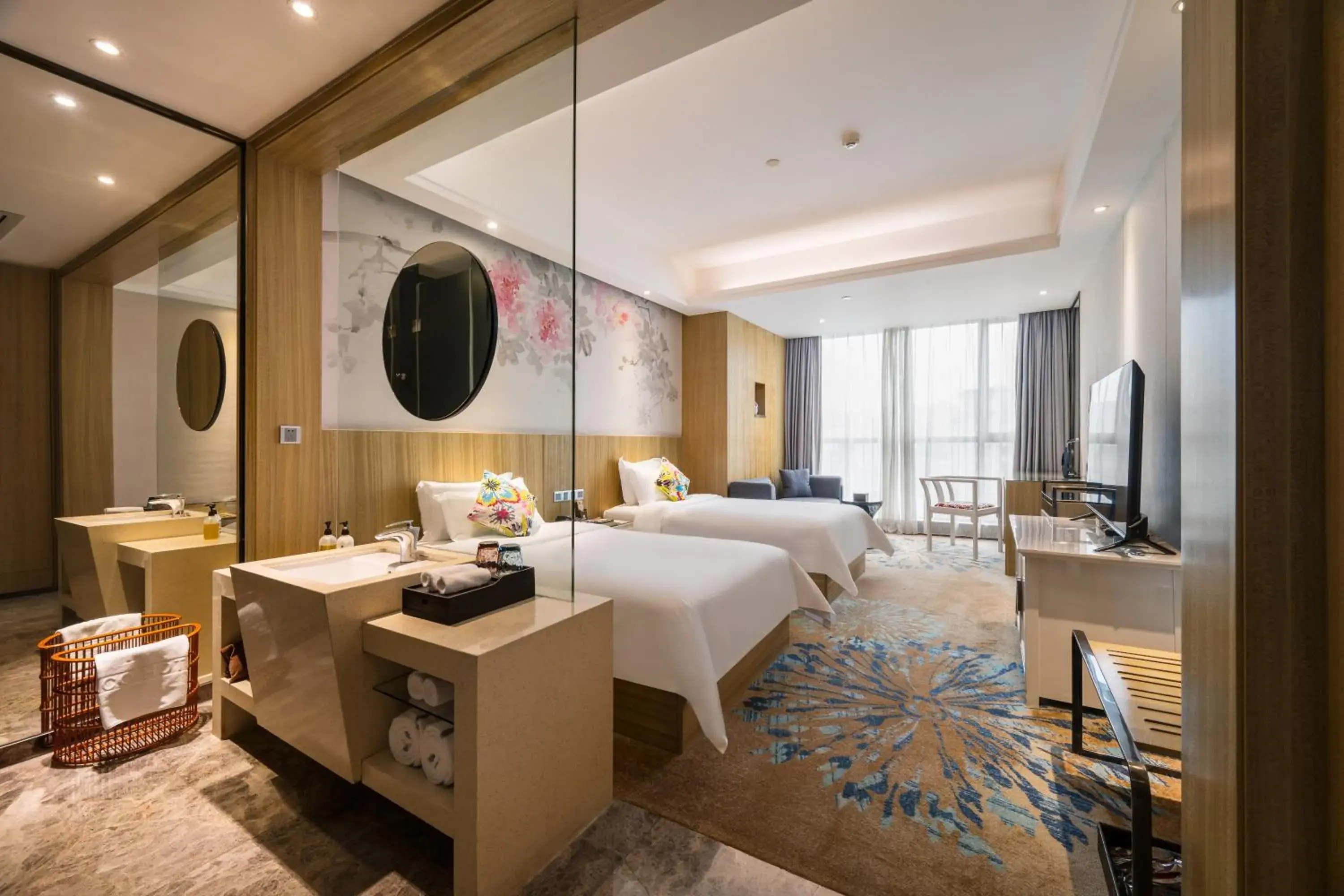 Deluxe Twin Room in Paco Hotel Tаojin Metro Guangzhou - Free Shuttle Bus For Canton Fair Deluxe Twin Room in Paco Hotel Tаojin Metro Guangzhou - Free Shuttle Bus For Canton Fair