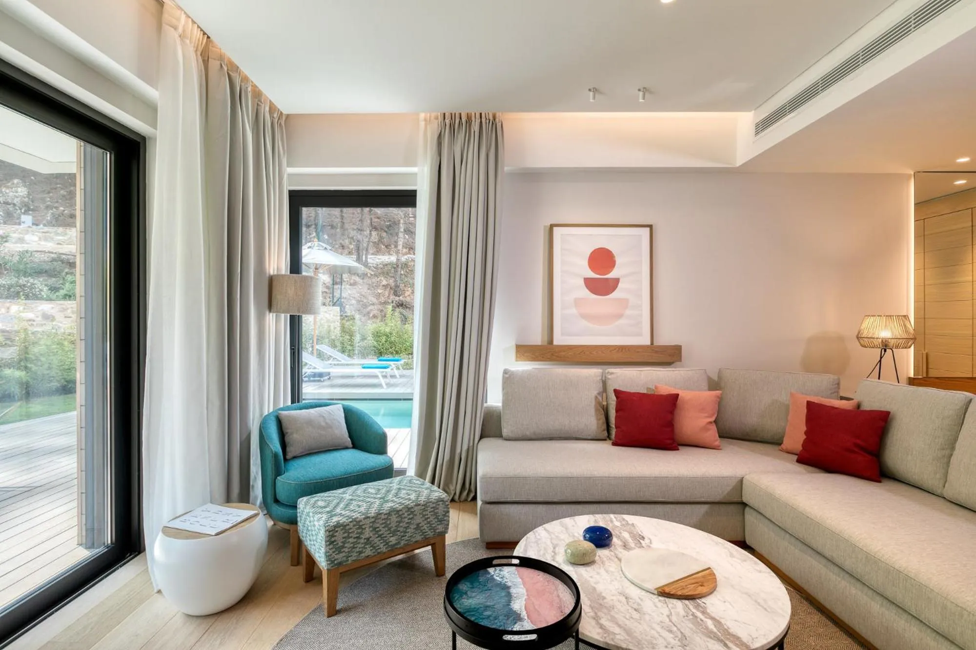 Seating area in Vathi Cove Luxury Resort & Spa - Adults Friendly 14 plus