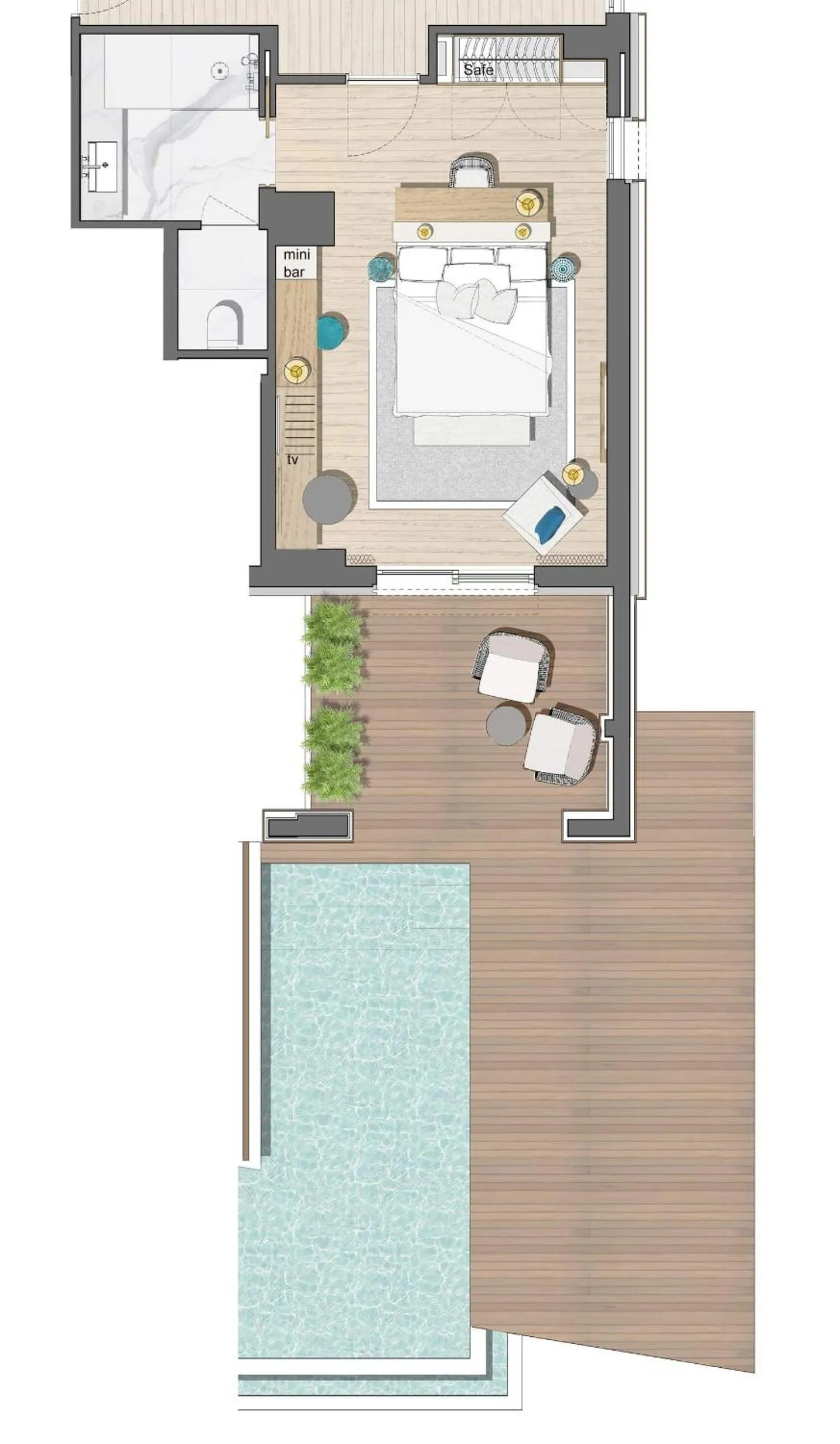 Floor plan in Vathi Cove Luxury Resort & Spa - Adults Friendly 14 plus