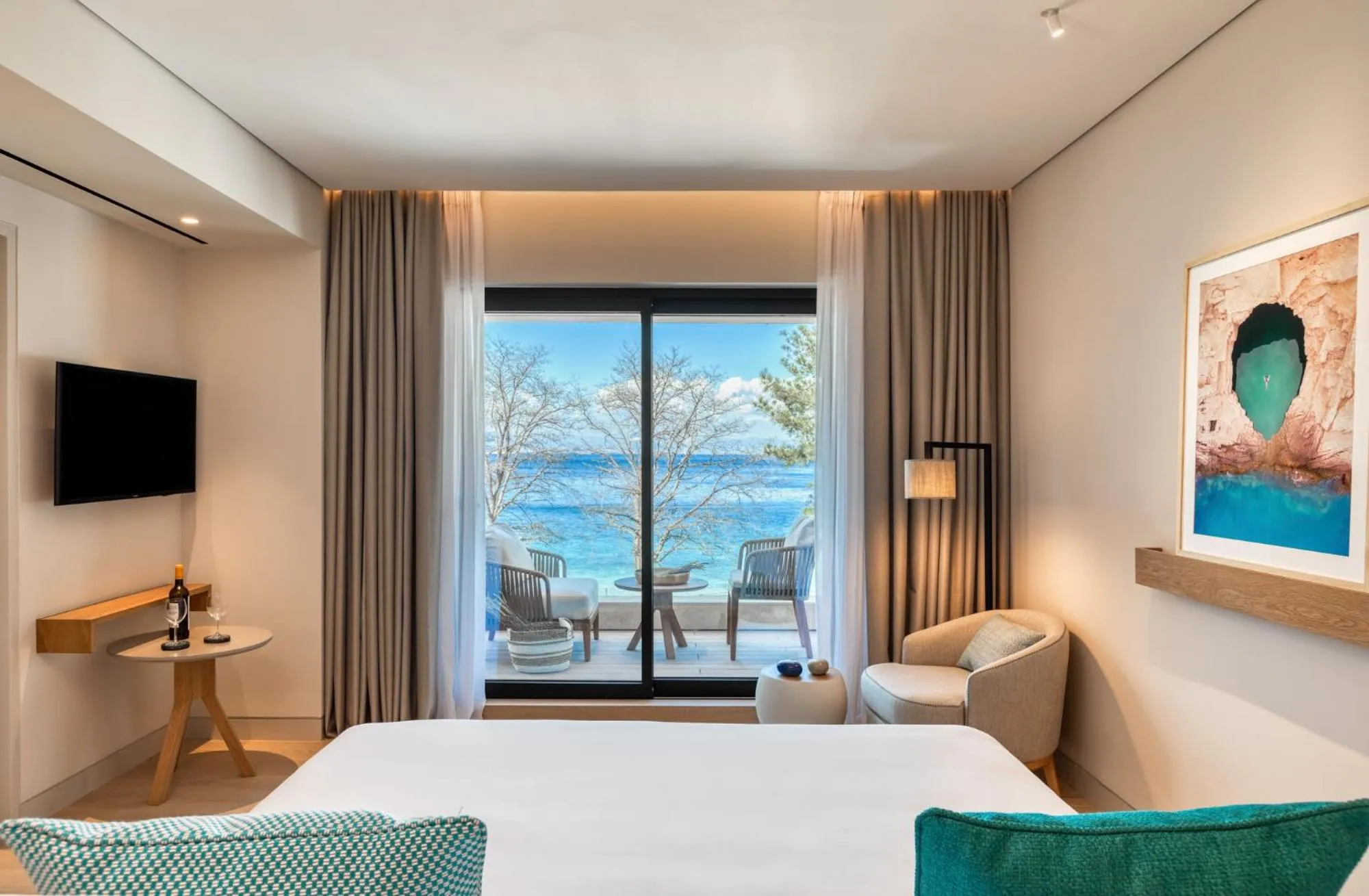 Bed in Vathi Cove Luxury Resort & Spa - Adults Friendly 14 plus