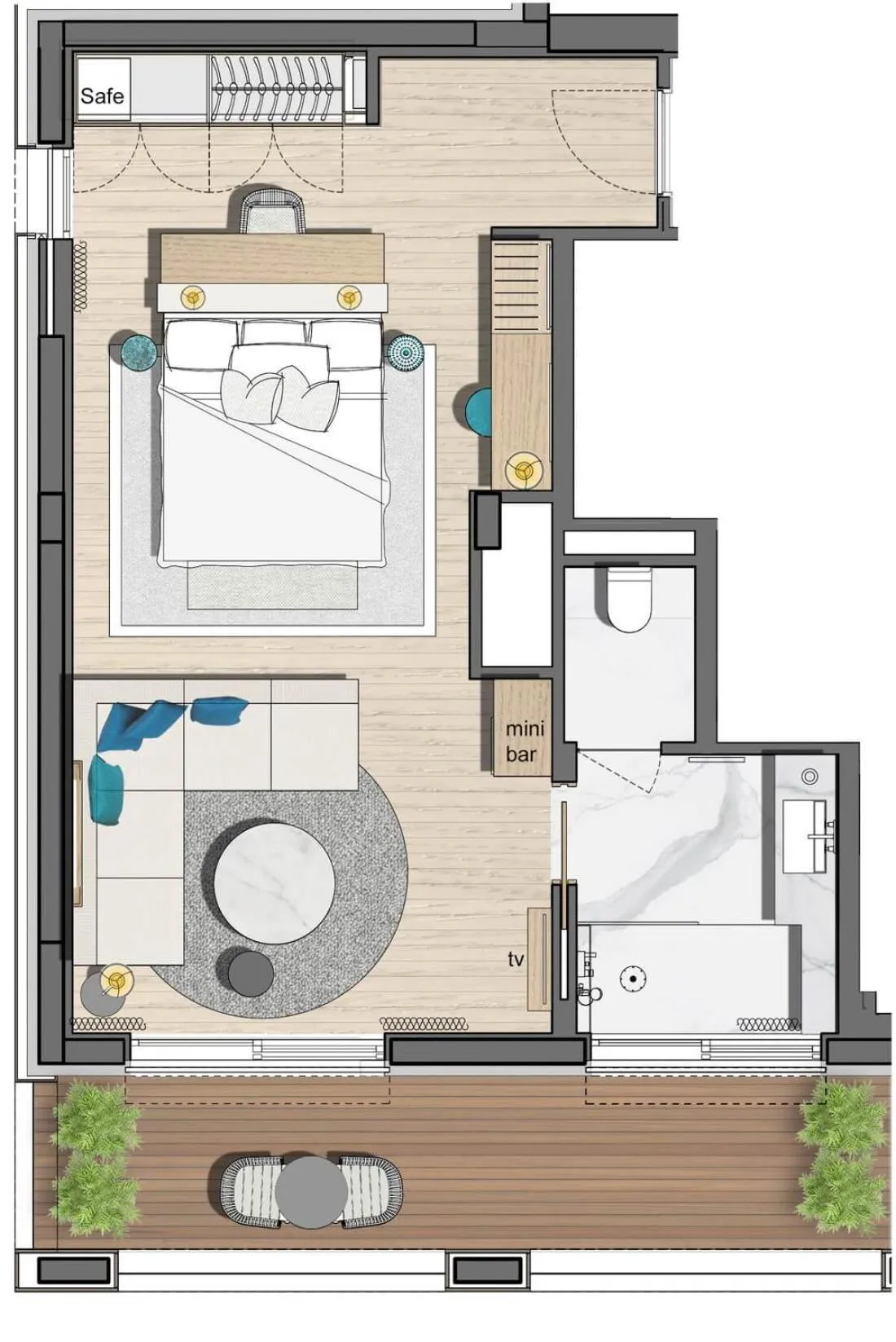 Floor plan in Vathi Cove Luxury Resort & Spa - Adults Friendly 14 plus