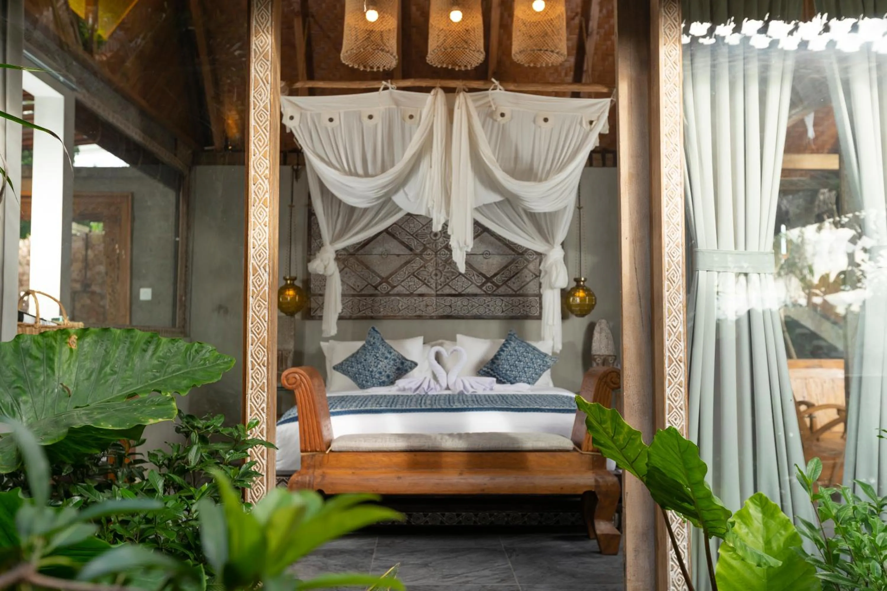 Bed in Premadhan Cottage Canggu