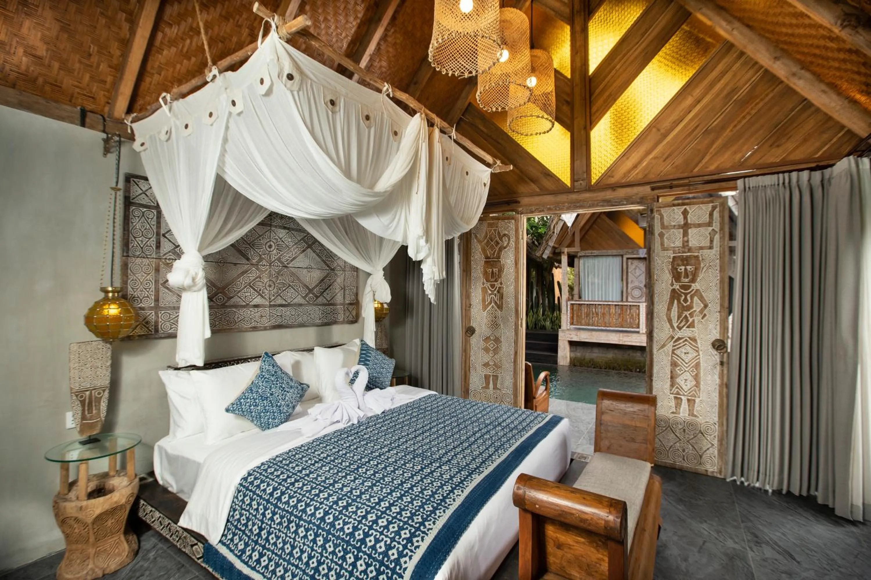 Bed in Premadhan Cottage Canggu