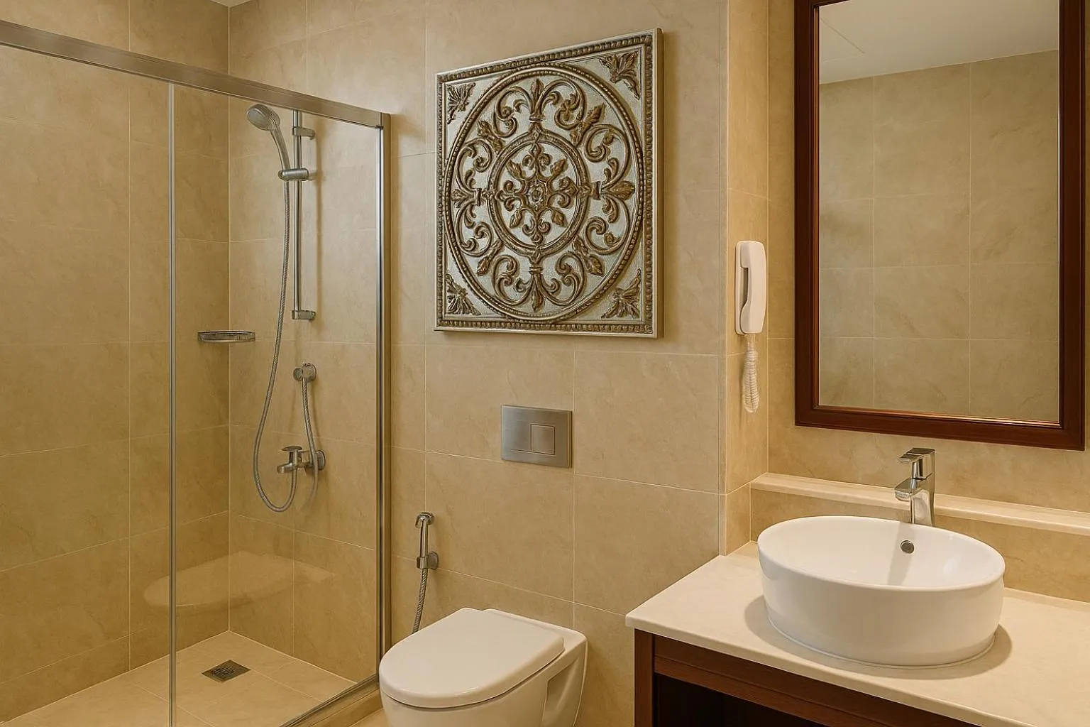 Shower in Hawthorn Suites by Wyndham Dwarka