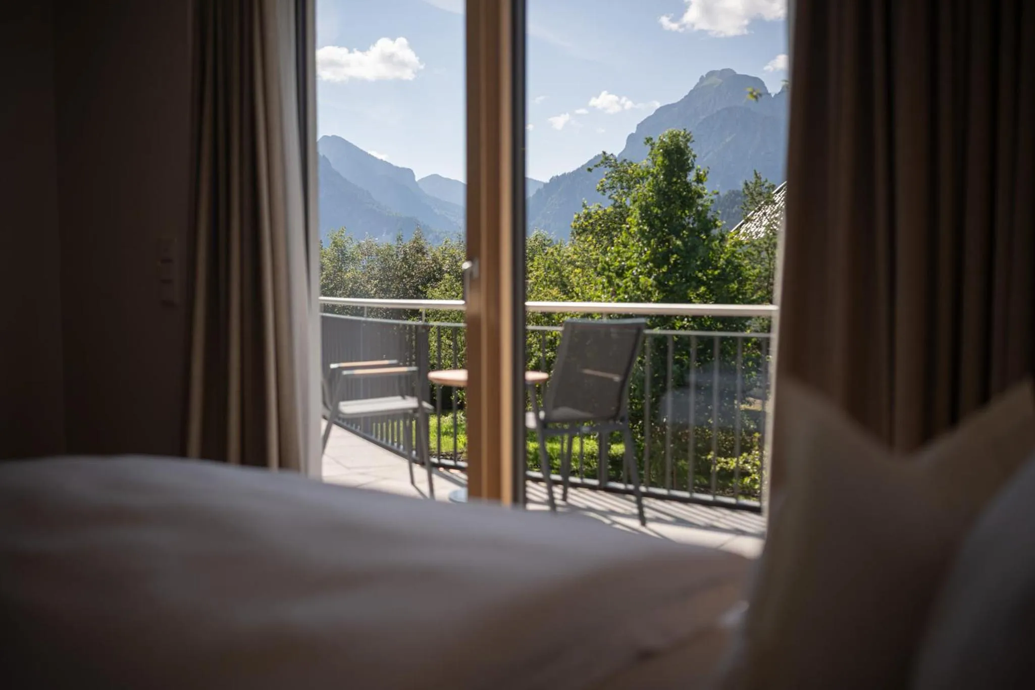 View (from property/room), Bed in Hotel Filser