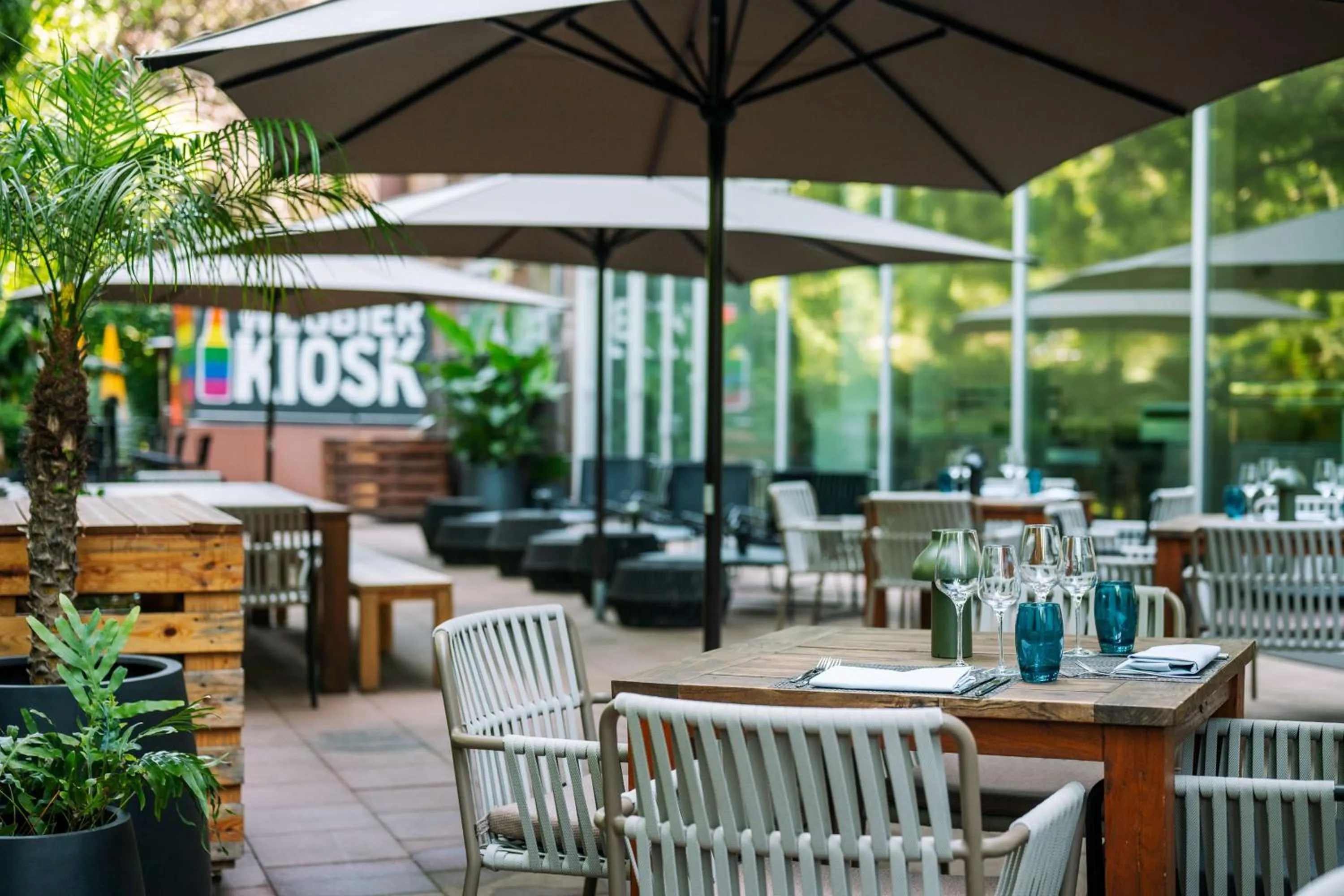 Patio in Hilton Frankfurt City Centre