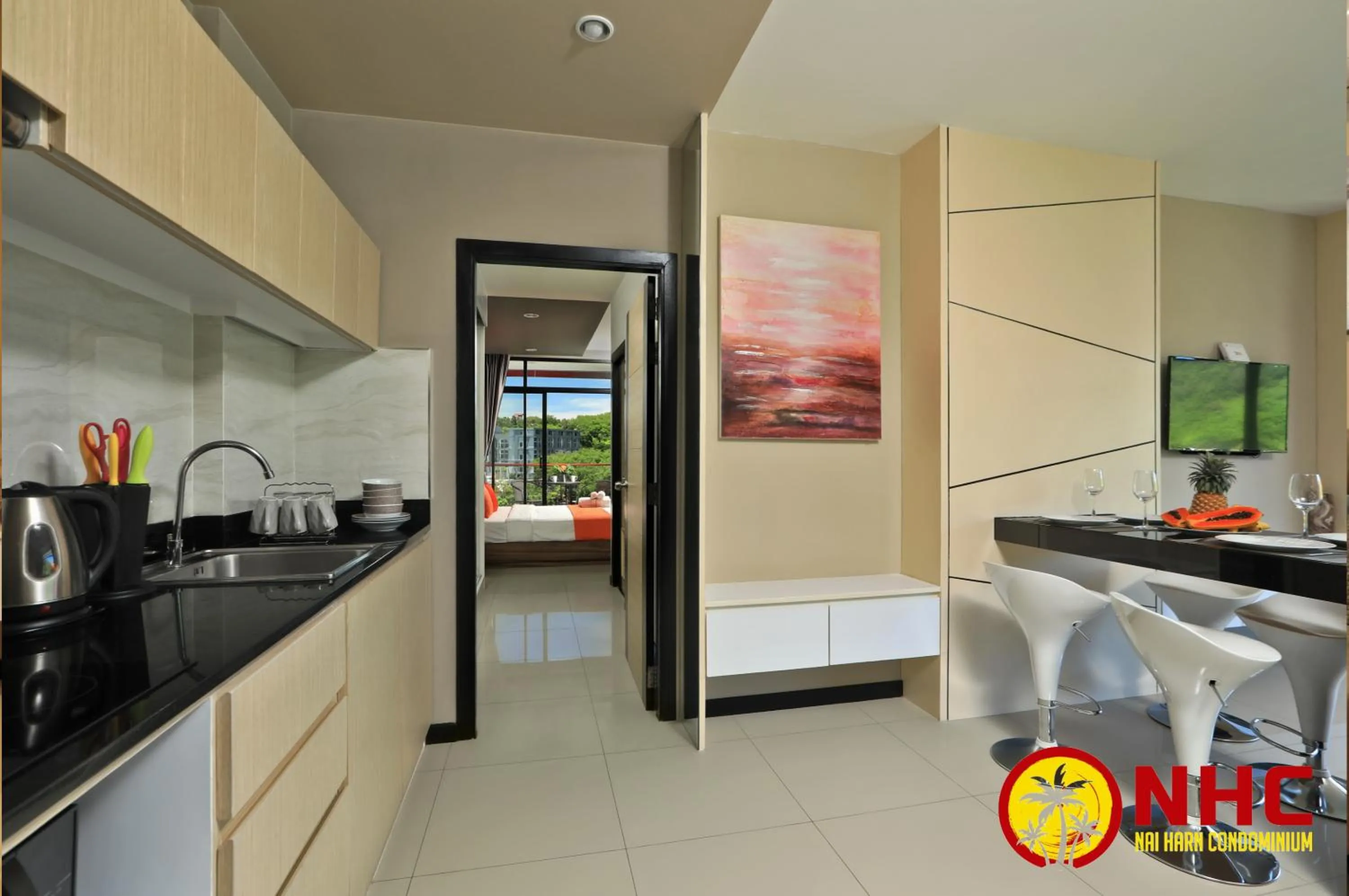 Kitchen or kitchenette in Nai Harn Condominium