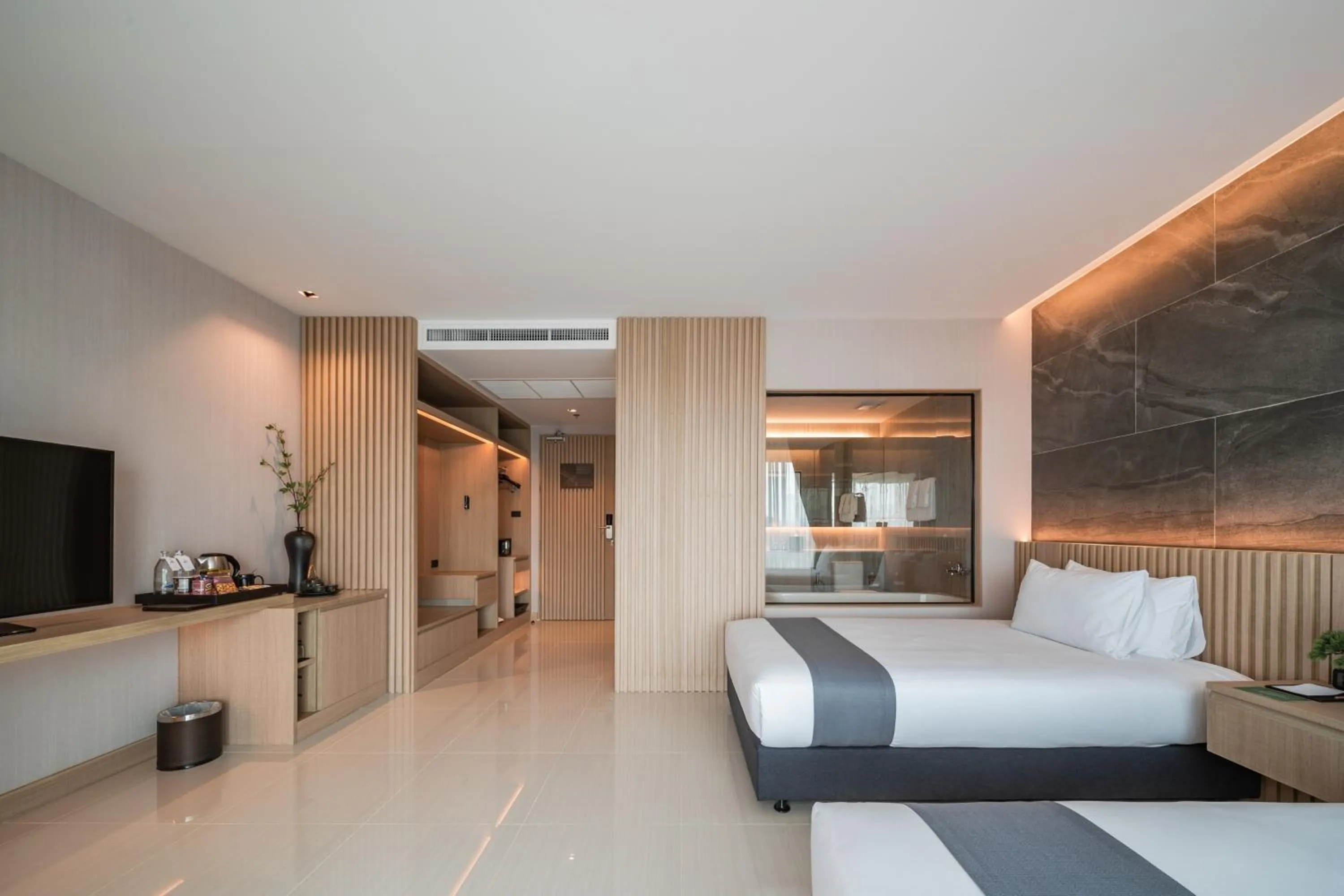 Bedroom, Bed in Mandarin Eastville, Pattaya - SHA Extra Plus