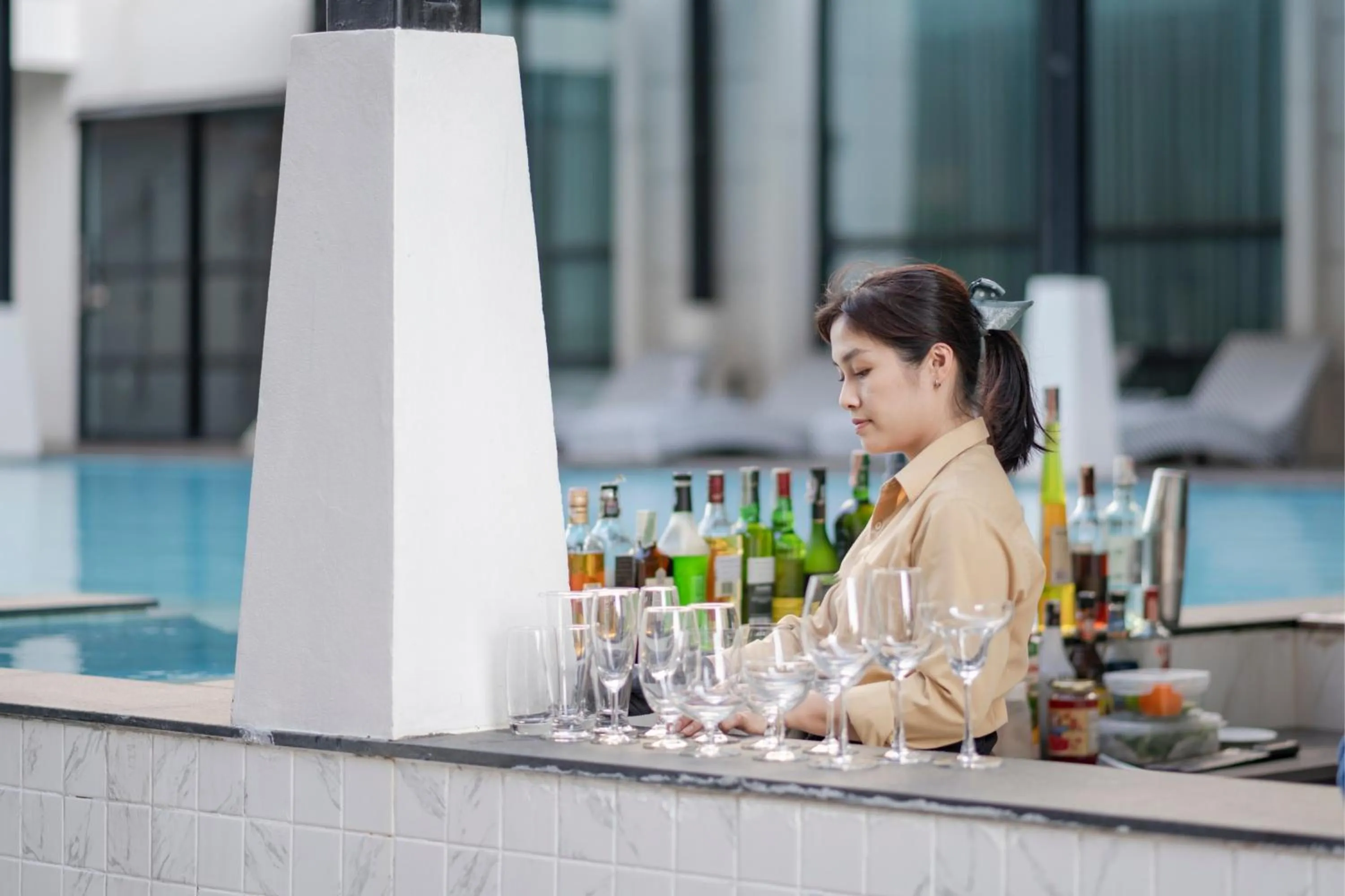 Swimming pool in Mandarin Eastville, Pattaya - SHA Extra Plus