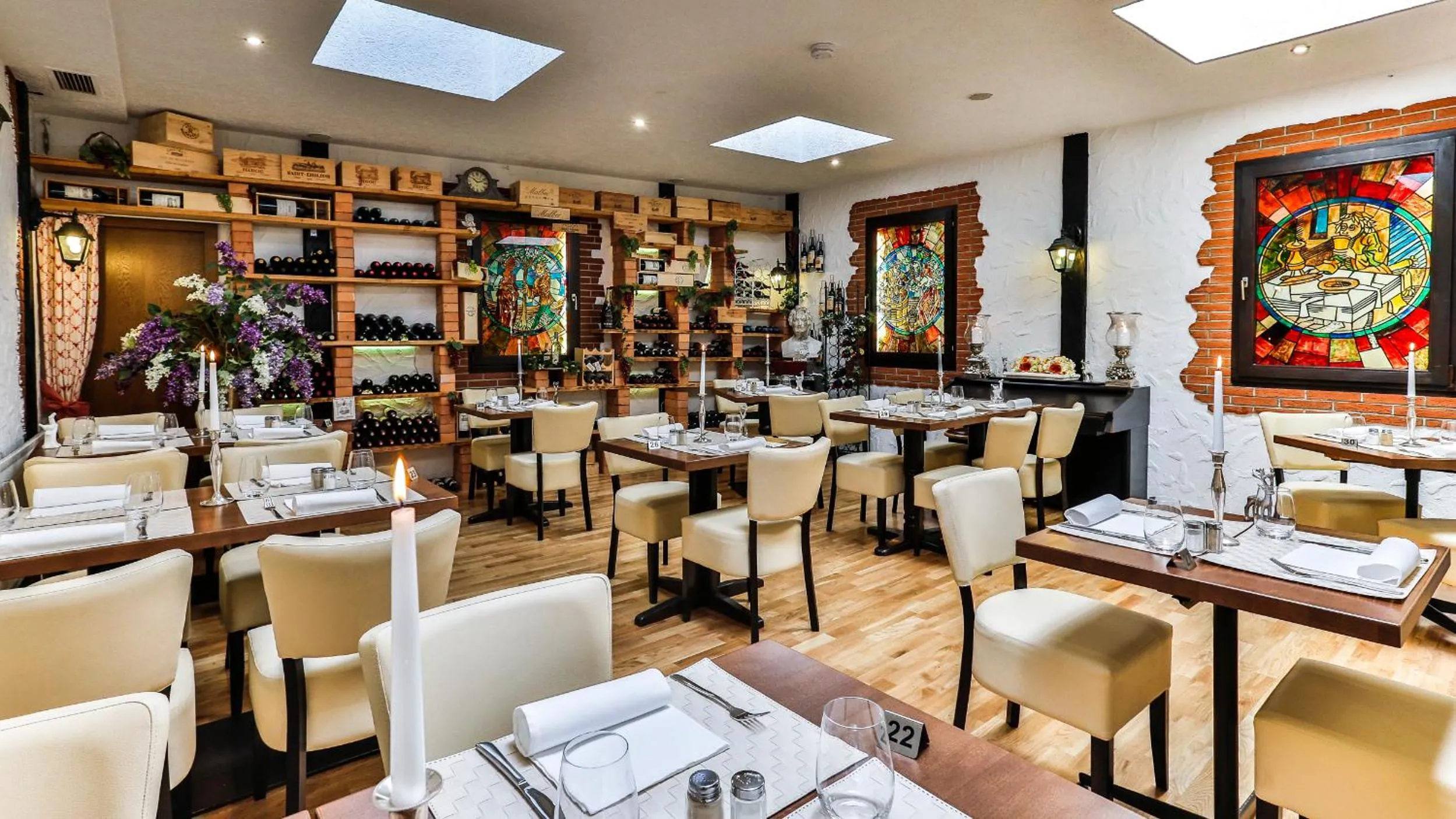 Dining area in Hotel Laterne
